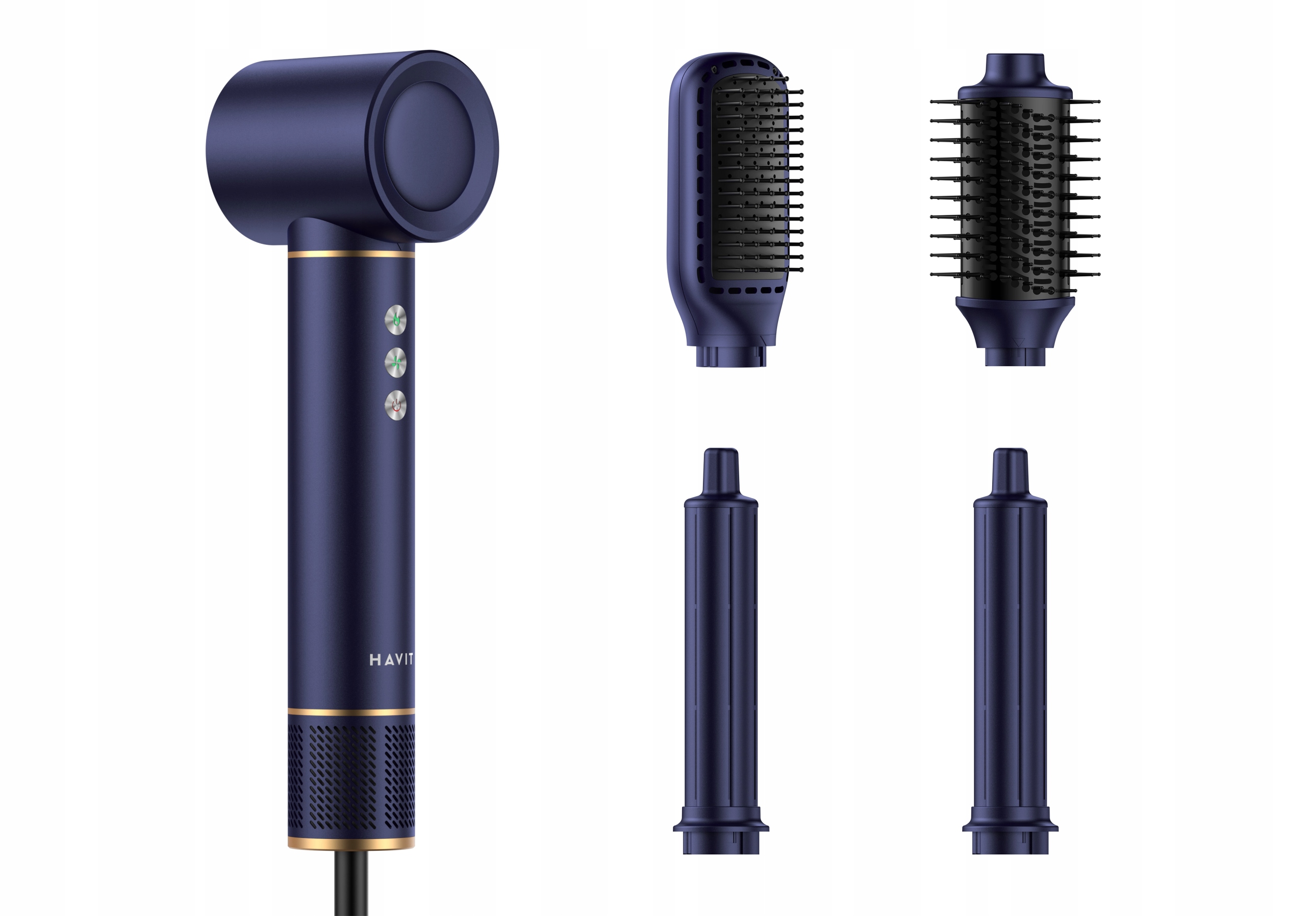 Kulmofén Havit HD634 Ionizácia, 4 silné nástavce