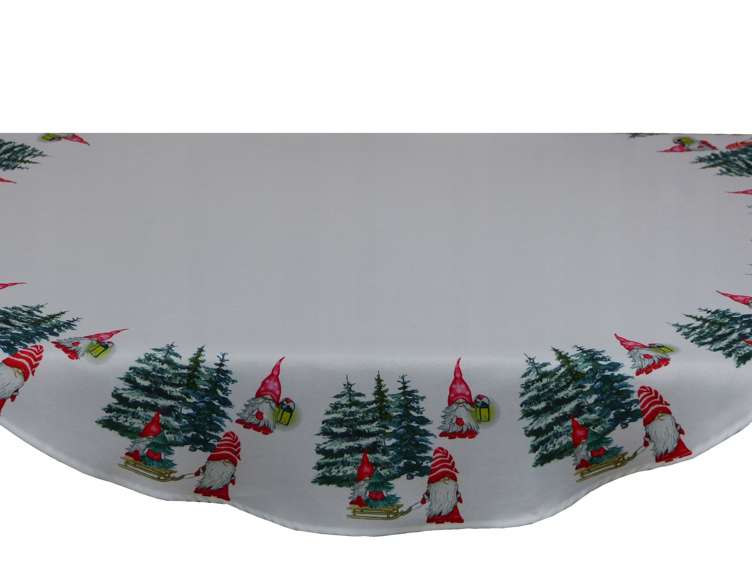 

Świąteczny okrągły obrus z nadrukiem 130cm