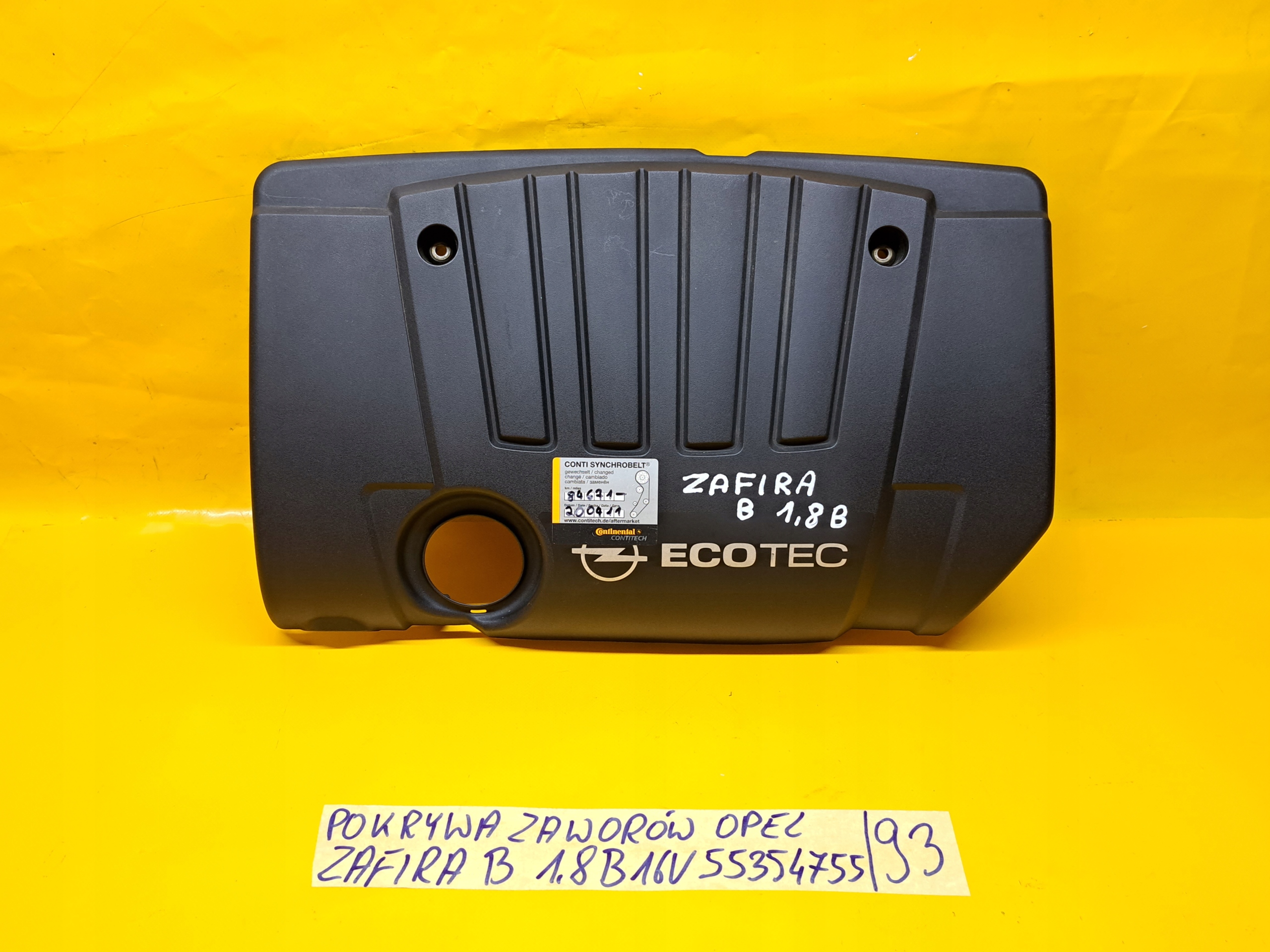 POKRYWA ZAWORÓW ZAFIRA B 1,8B 55354755 Typ samochodu Samochody osobowe