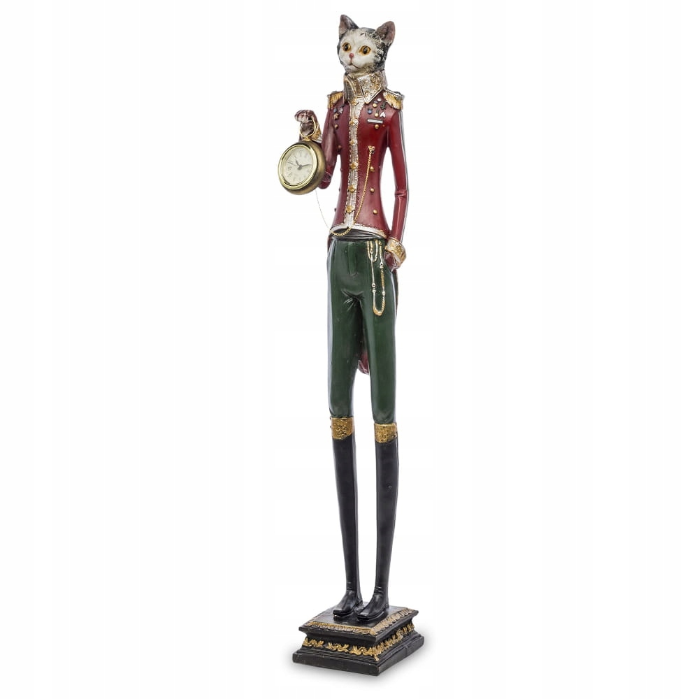 

Figura kota z zegarkiem pierrot wysokość 66 cm