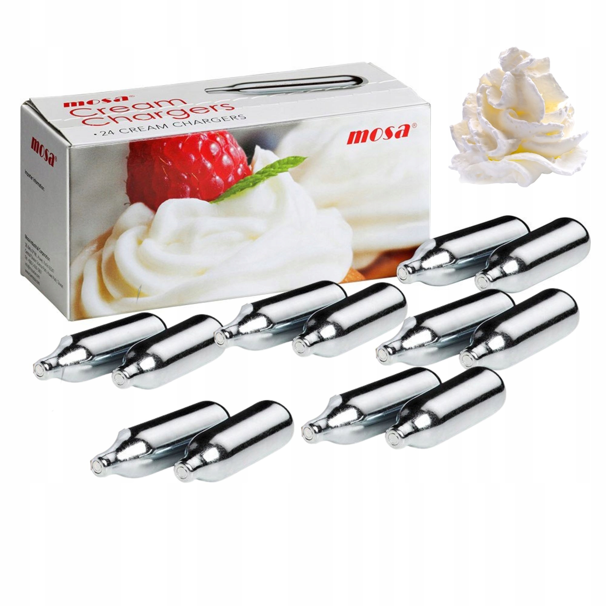 

Naboje 24 Sztuki Do Bitej Śmietany N2O Do Syfonu