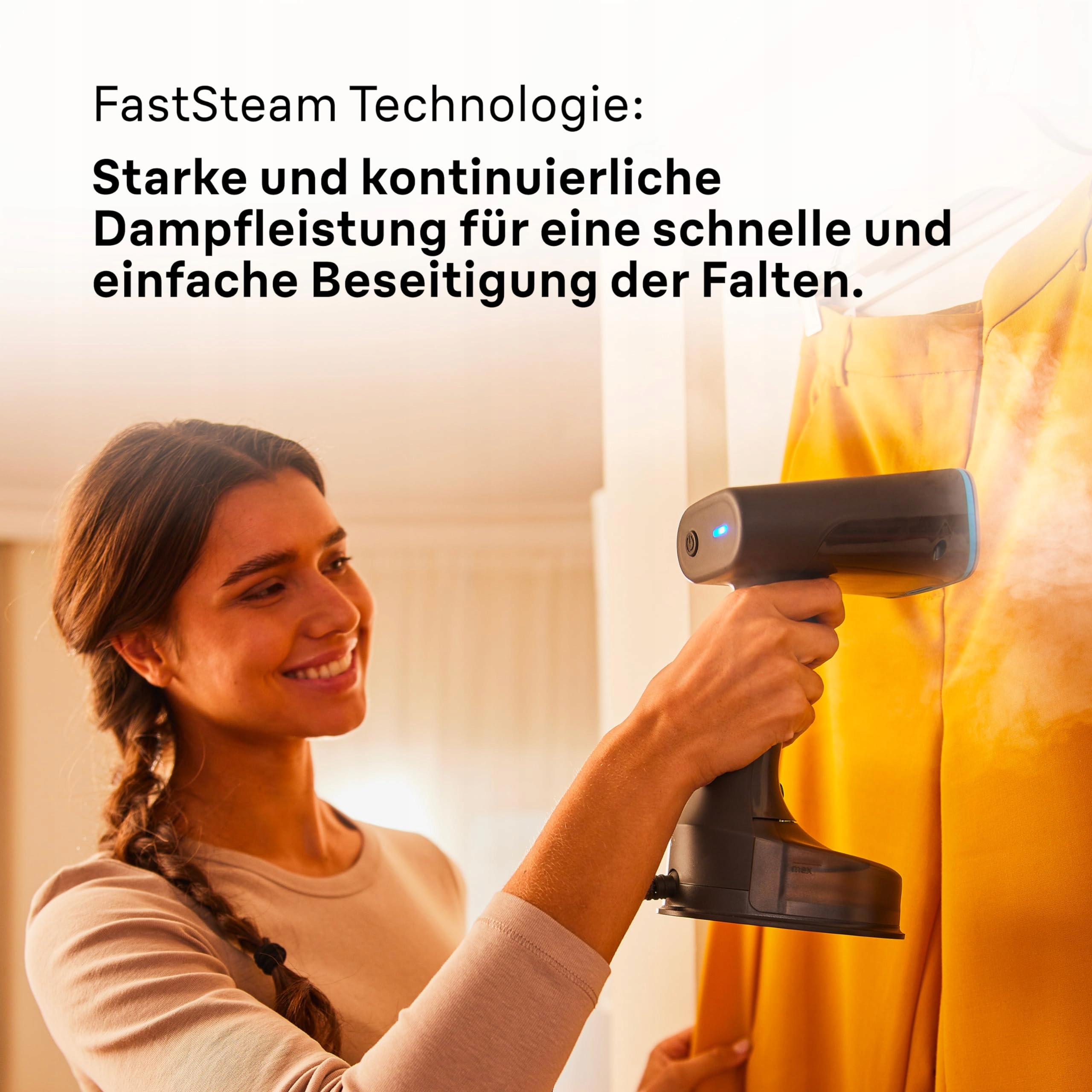BRAUN QuickStyle 5 GS5031BL Steamer 1200W 25g/min 150ml 45s CzarnoNiebieski — miniatura 5