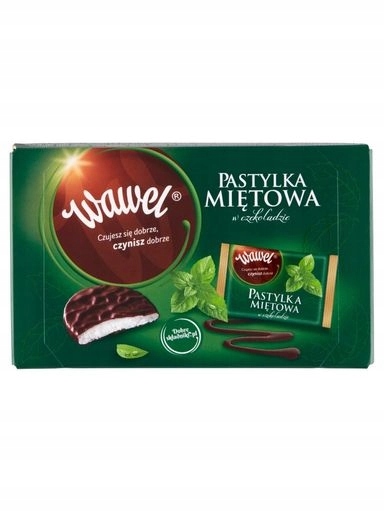 Levně 3x Wawel Mátová pastilka v čokoládě 210 g