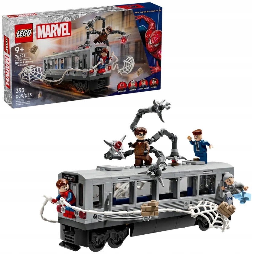 Lego 76321 Spider-Man versus Doc Ock – scéna v metru