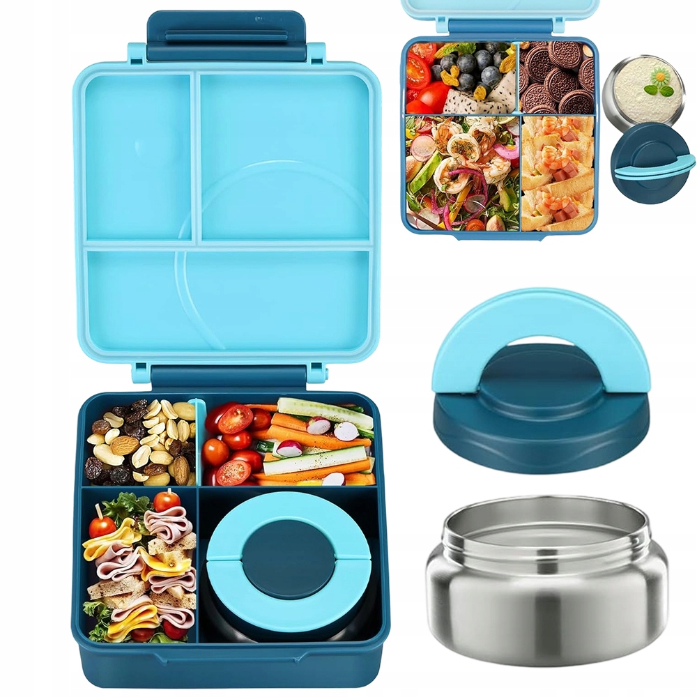 Snídaňová Krabička Pro Děti S Občerstvením A Termoskou Do Školy, Obědový Box