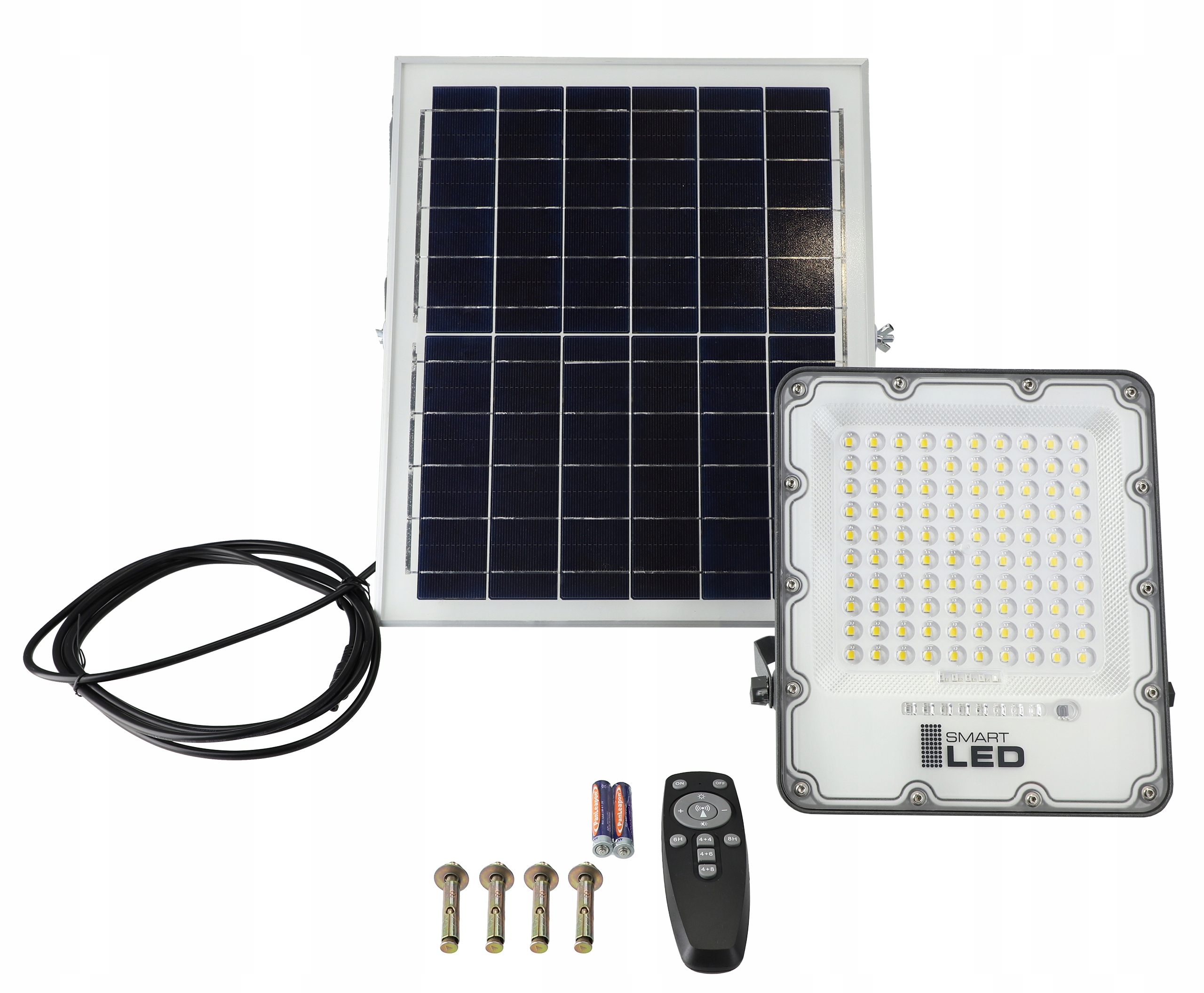 Lampa solarna halogen naświetlacz LED czujnik 150W Kolor srebrny