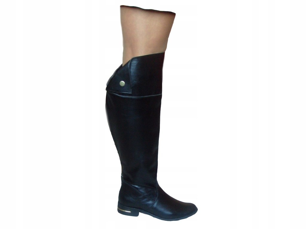 SKÓRZANE KOZAKI szeroka CHOLEWKA obwód 43 cm nr 40 Oryginalne opakowanie producenta pudełko