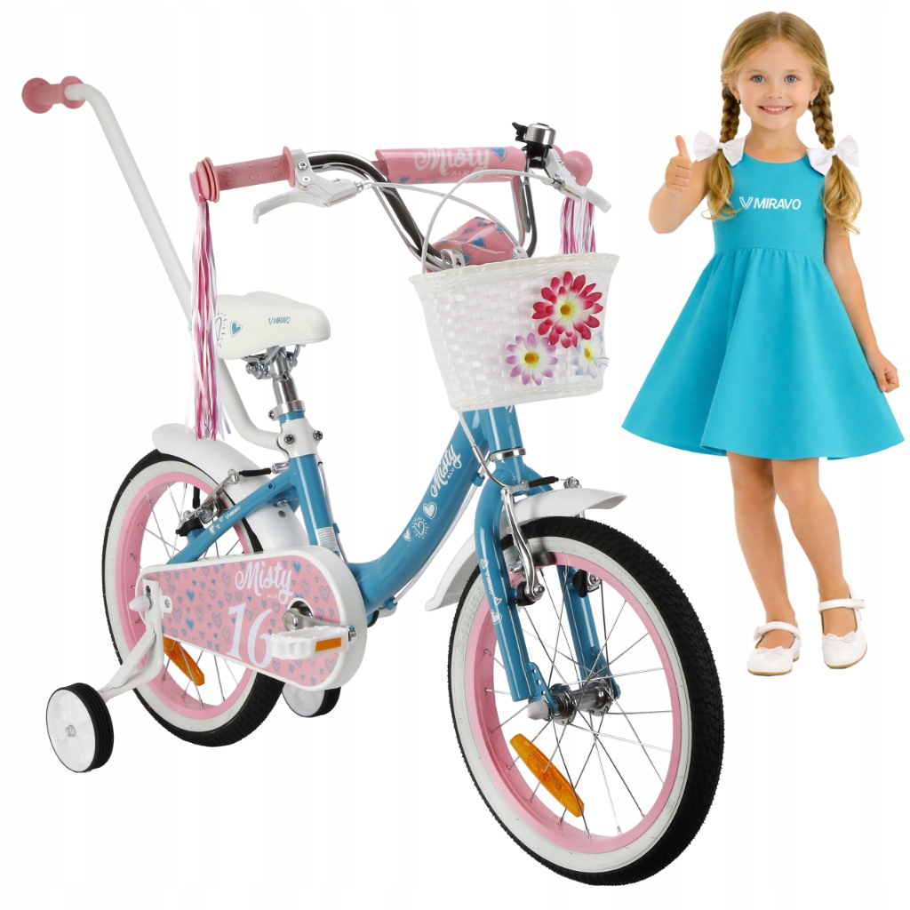 Dětské Kolo 16 Palců Miravo Hliníkové Kolo Pro Dívku, Lehké