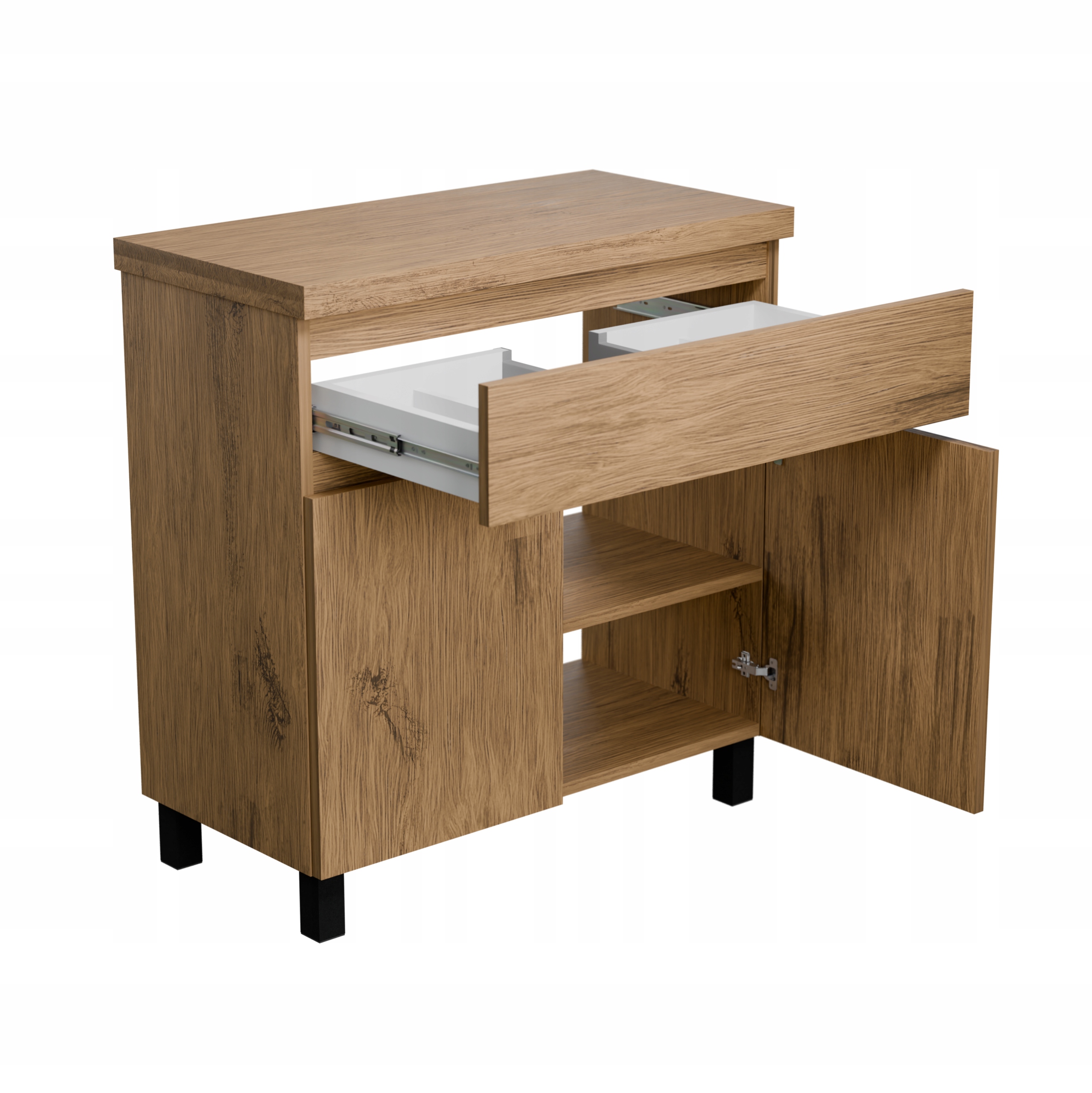 Skříňka pod umyvadlo Komoda Koupelnová Stojící Závěsná Police Regál dub Loft