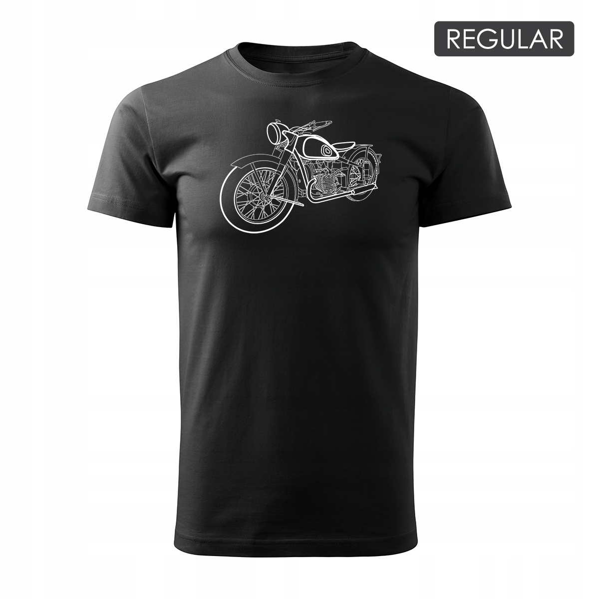 

Koszulka motocyklowa z motocyklem M72 Dniepr Ural