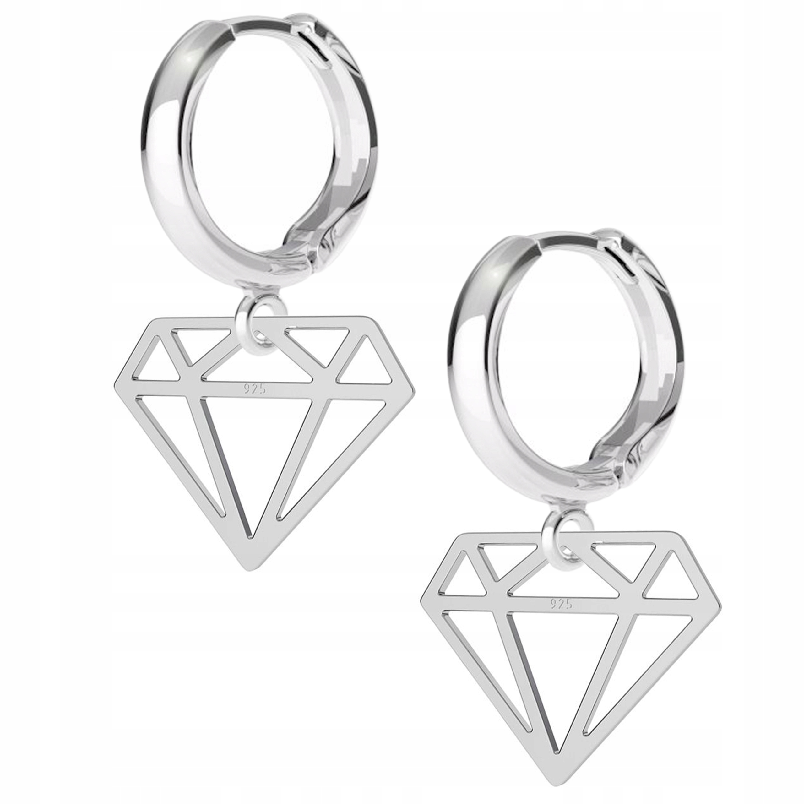 Stříbrné náušnice Diamant Diamantík 925