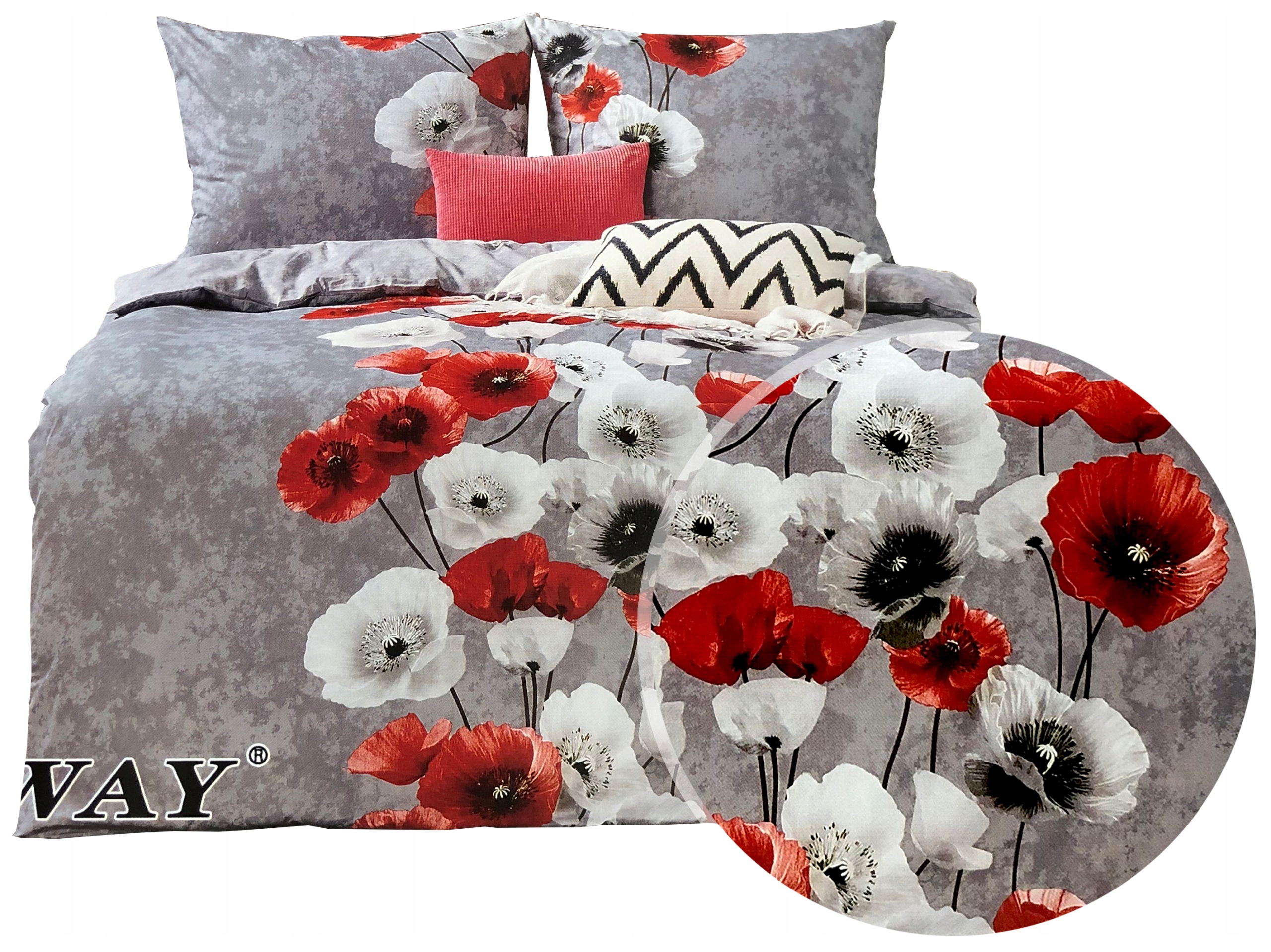 Pościel 160x200 satyna bawełniana Elway 4721 100% Bawełna Nowe