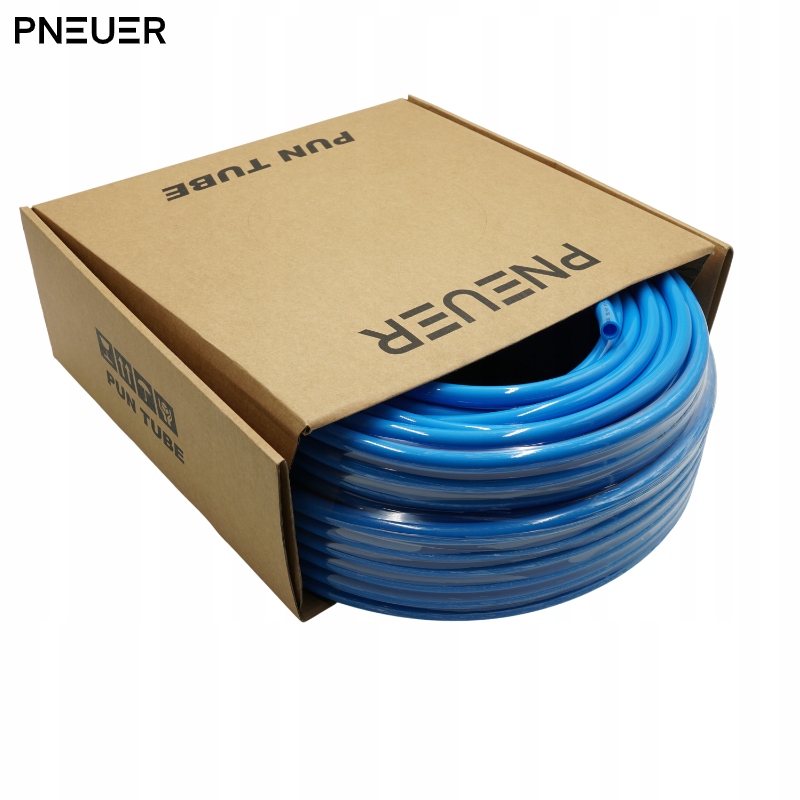 Pneumatická polyuretanová hadice 12x8 modrá rolka 50 m Pneuer