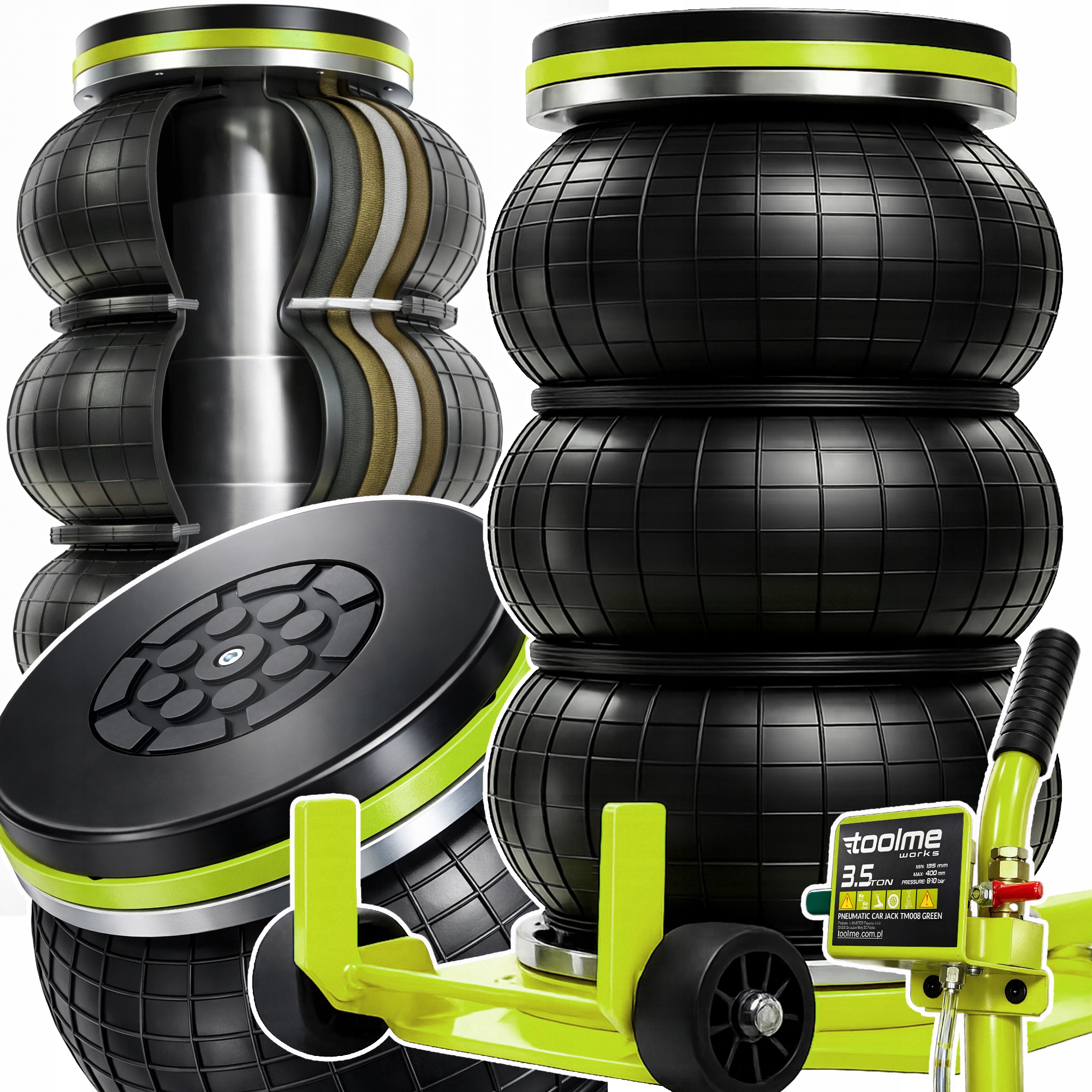 Hever Polštářový Zvedák do auta tm008 toolme 13-40c