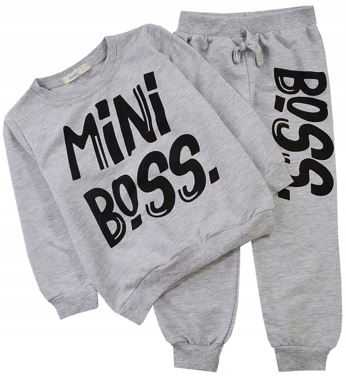 DRES KOMPLET SPORTOWY mini boss SZARY 110 J621m
