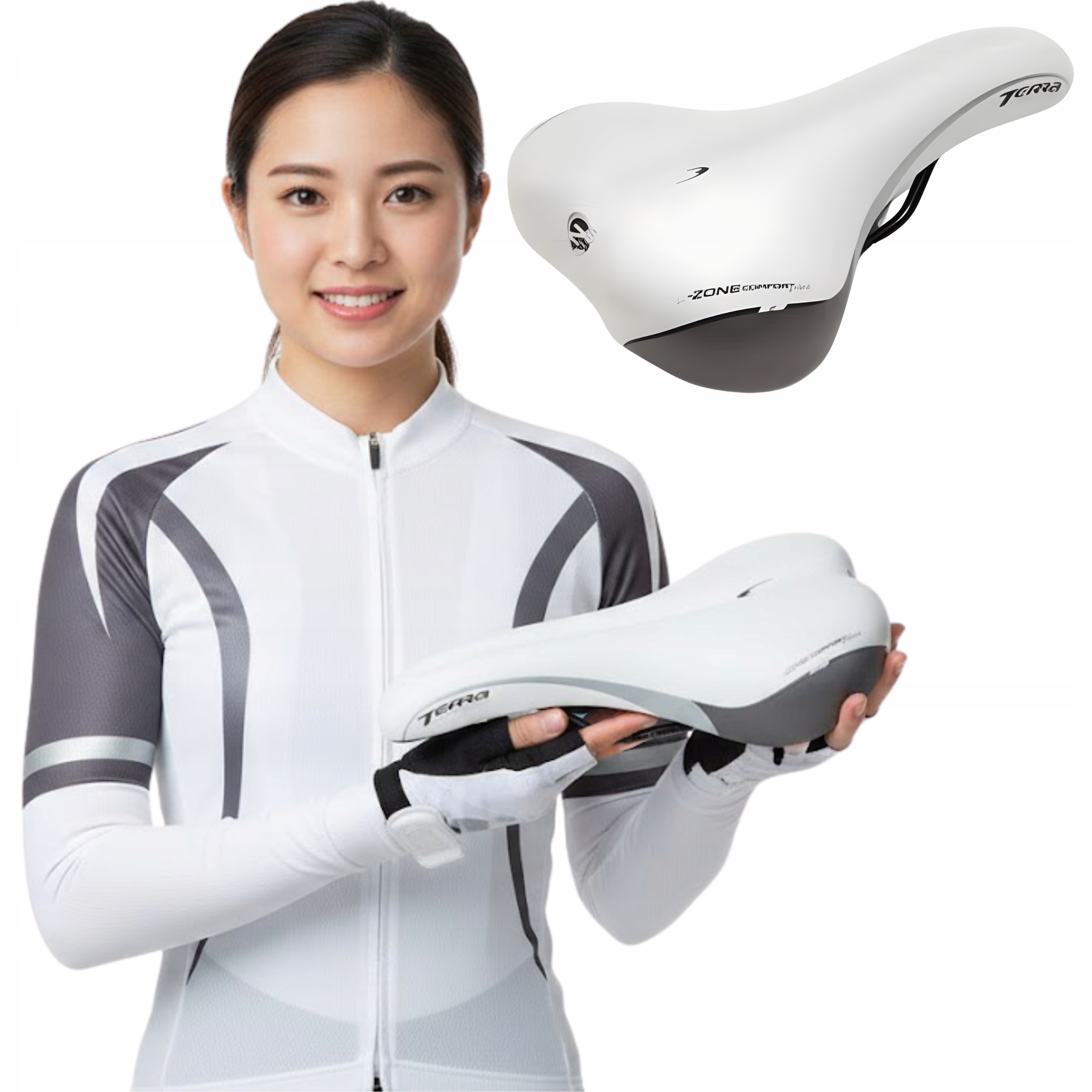 Siodełko Terra City Comfort Lady białe Selle Bassano damskie komfort rower