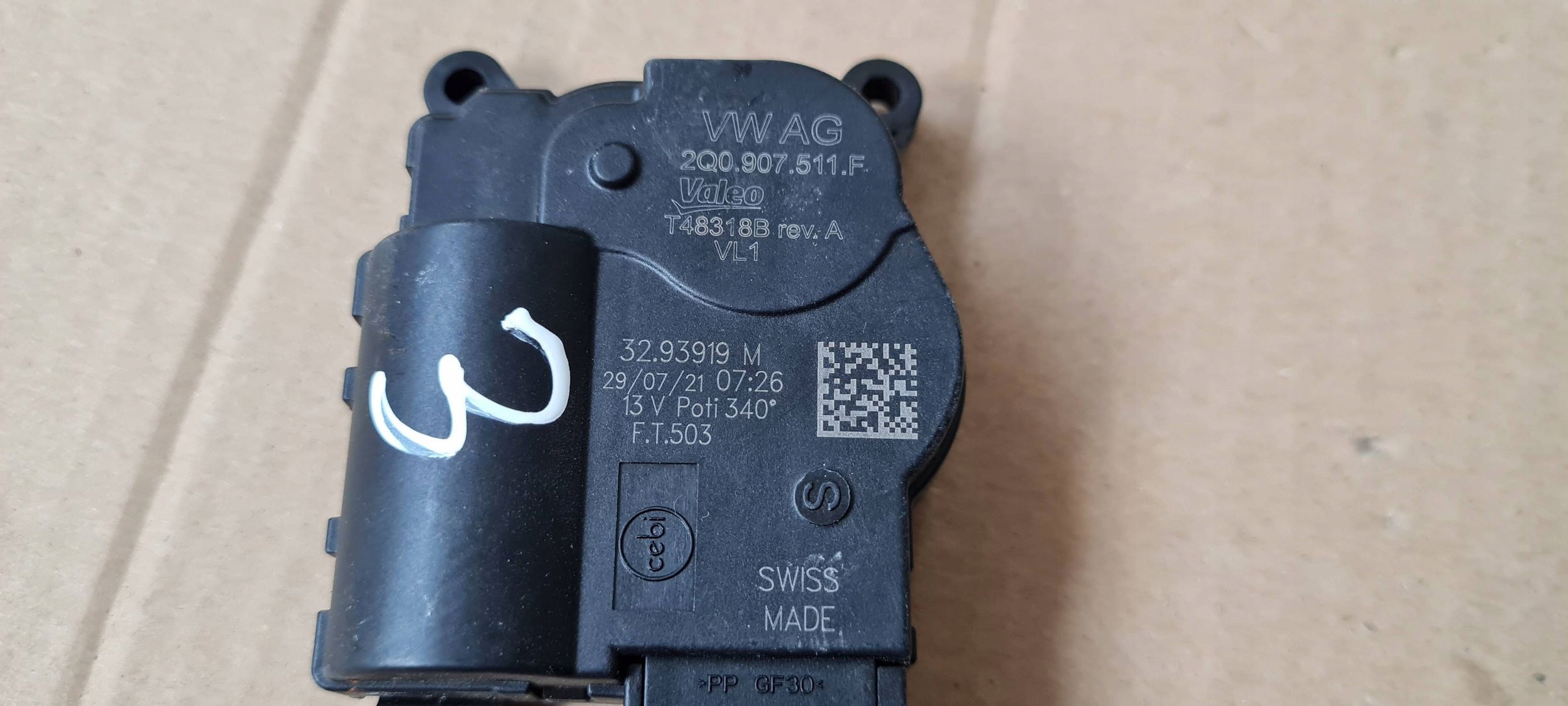 Q3 83A Micro moteur Bouches buses Bloc de chauffage complet 2Q0907511F VW AUDI