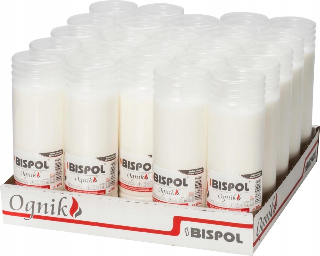 Vložky Do Hřbitovních Svíček Parafínové Bispol WP4 96H 24KS