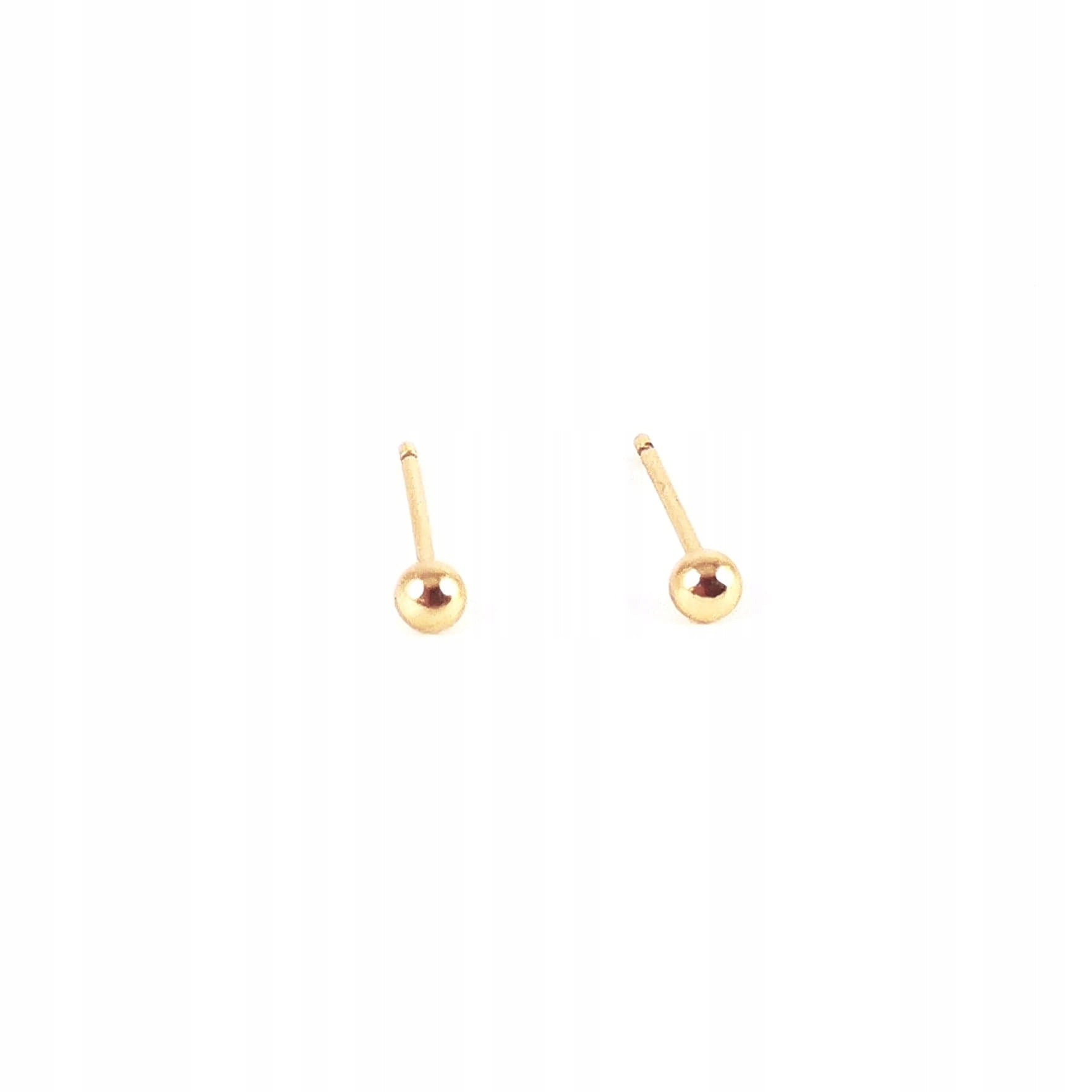 

Kolczyki pozłacane kulki 3mm stal chirurgiczna