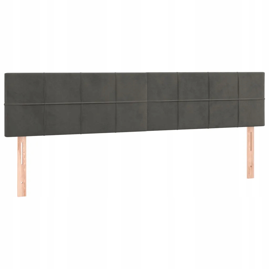Opěrka hlavy postele sametová nastavitelná Tmavě šedá 180x5x78/88 cm