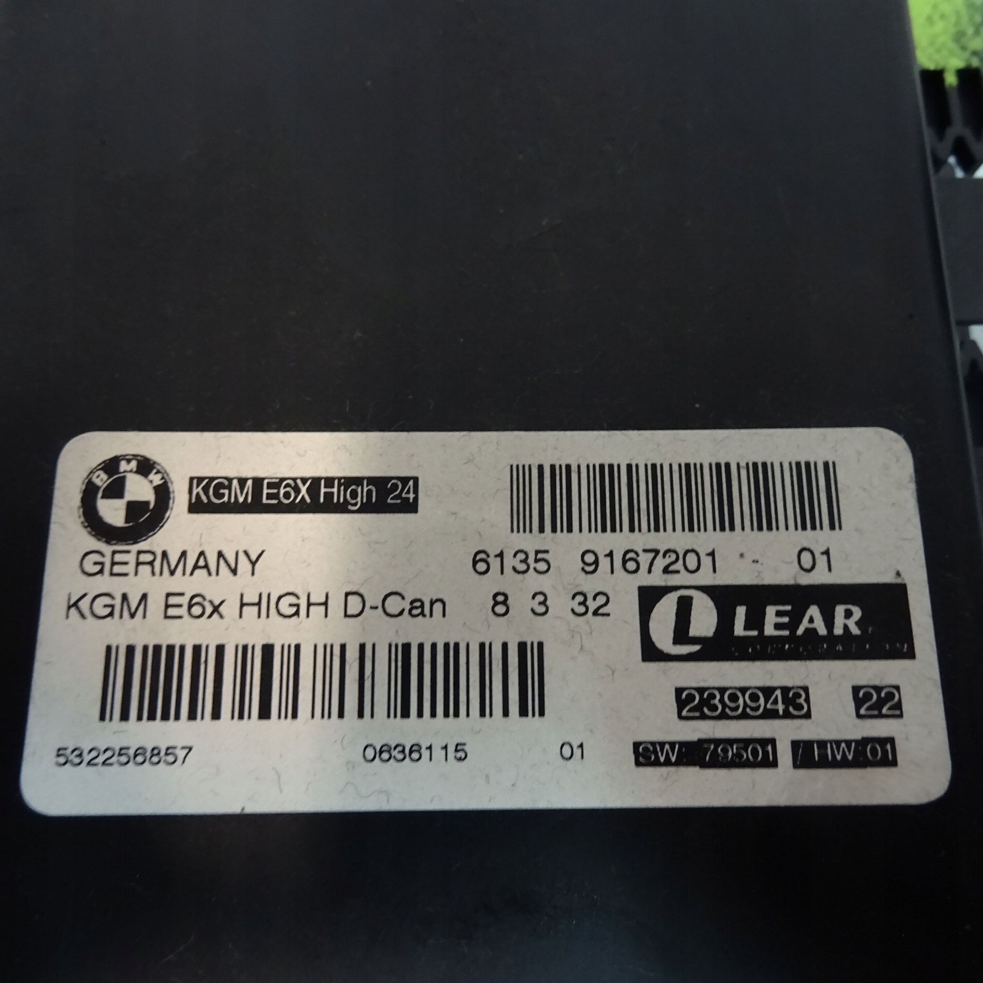BMW 520D E60 E61 Unité commande confort 9167201