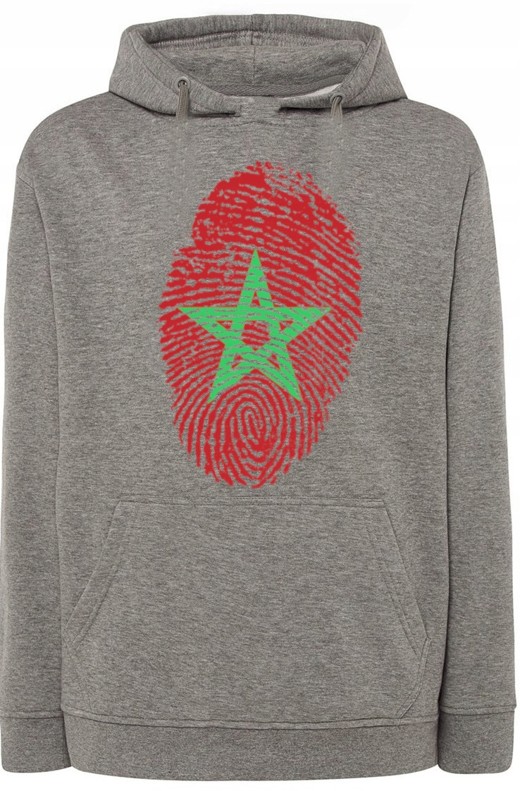 Maroko Pánská Mikina Otisk prstu Kapuce vel. 4XL