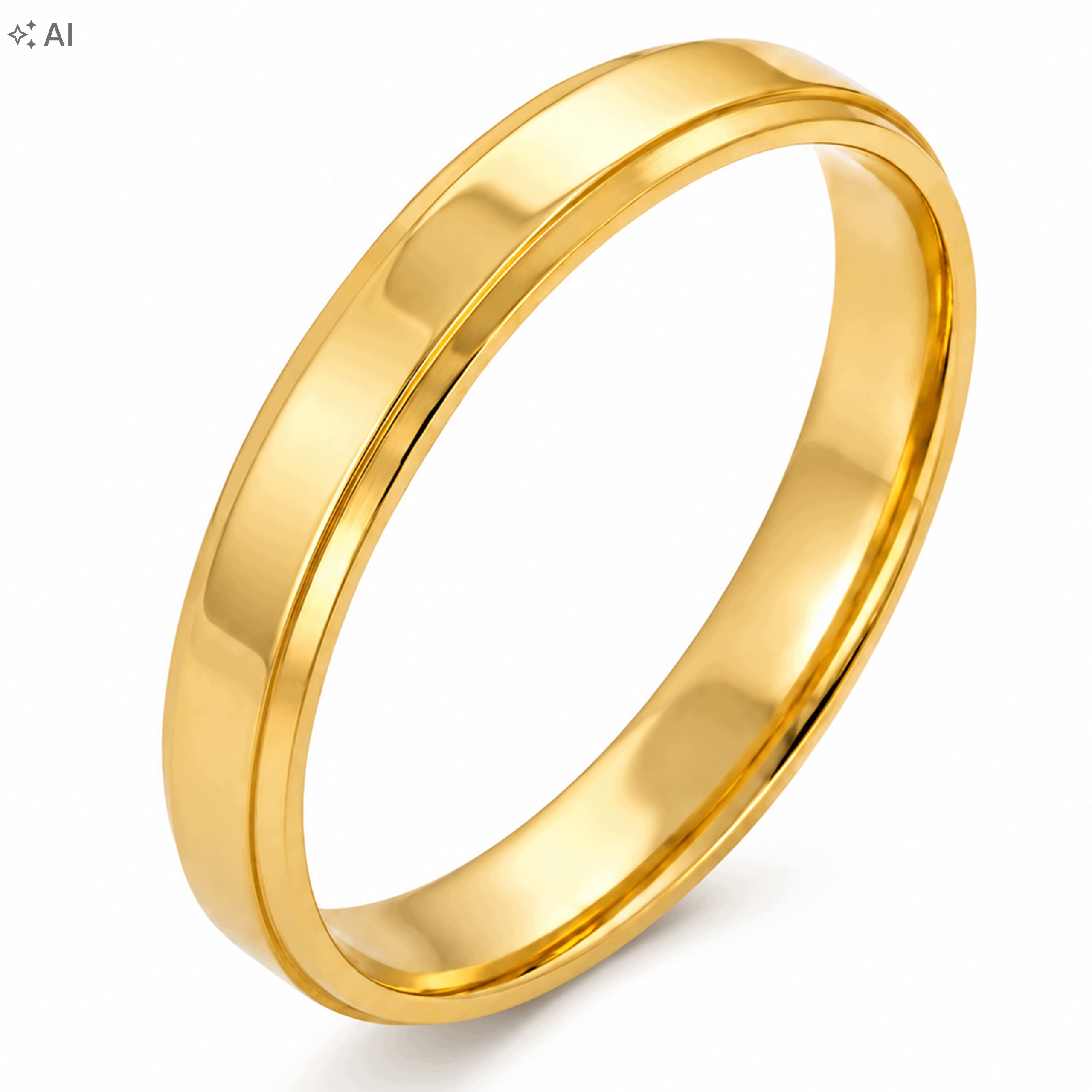 Zlatý snubní prsten 585 fazovaný 3 mm saténový, moderní, elegantní, vel.