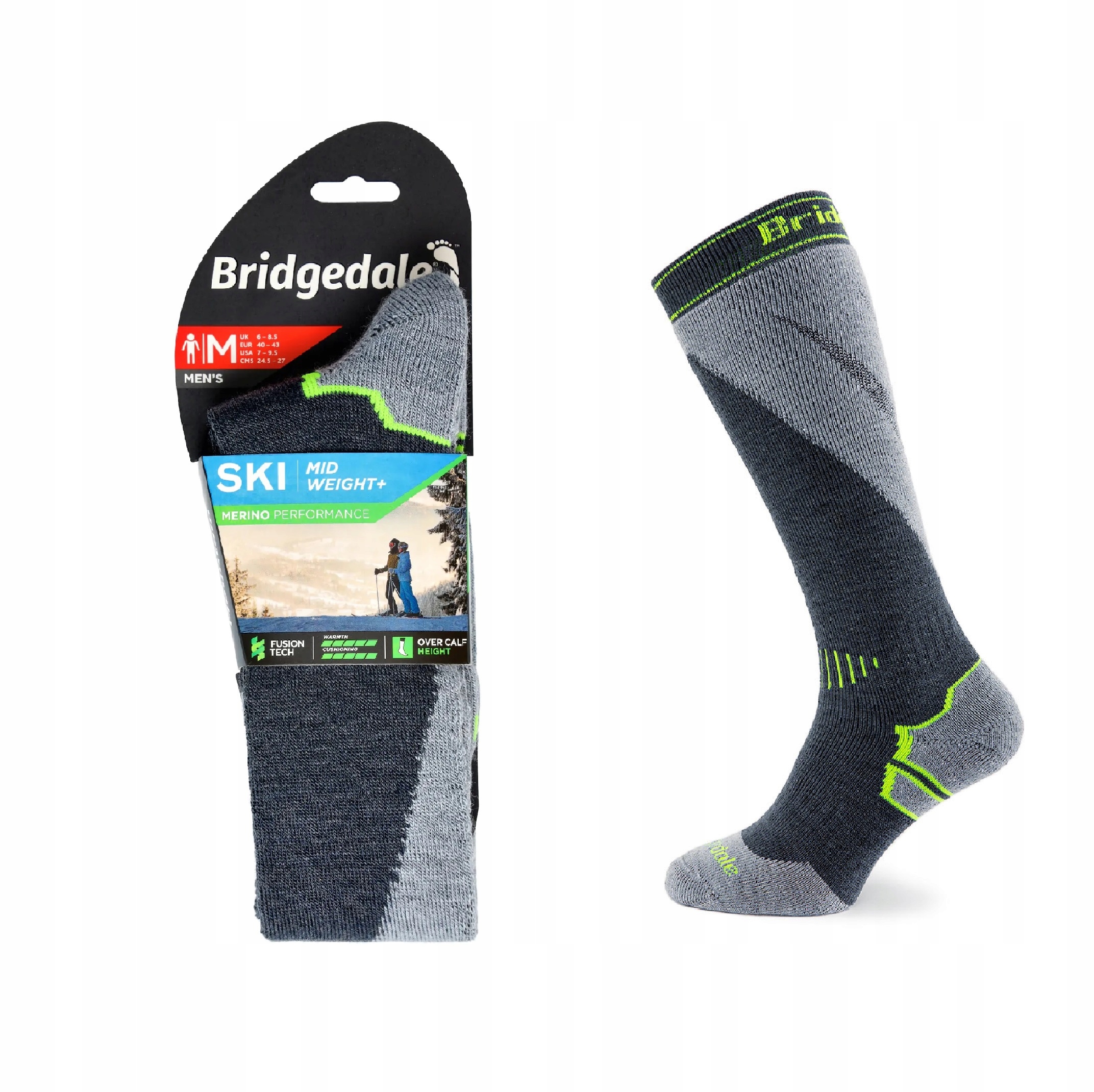 Ponožky Bridgedale Ski Mw+ End gunmet/stone L