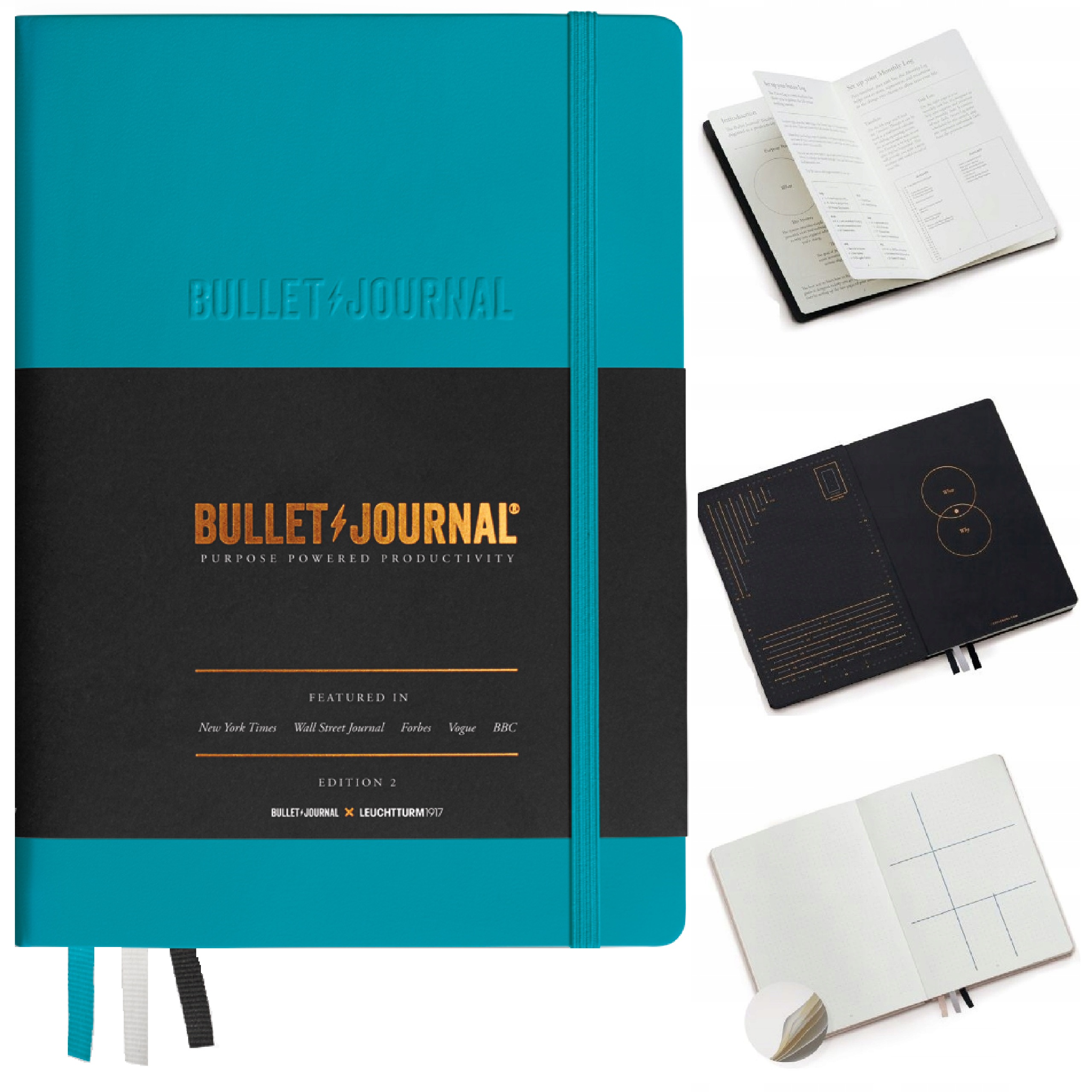 LEUCHTTURM1917 Bullet Journal 2 Notatnik Notes A5 Kropka Turkusowy w kropki