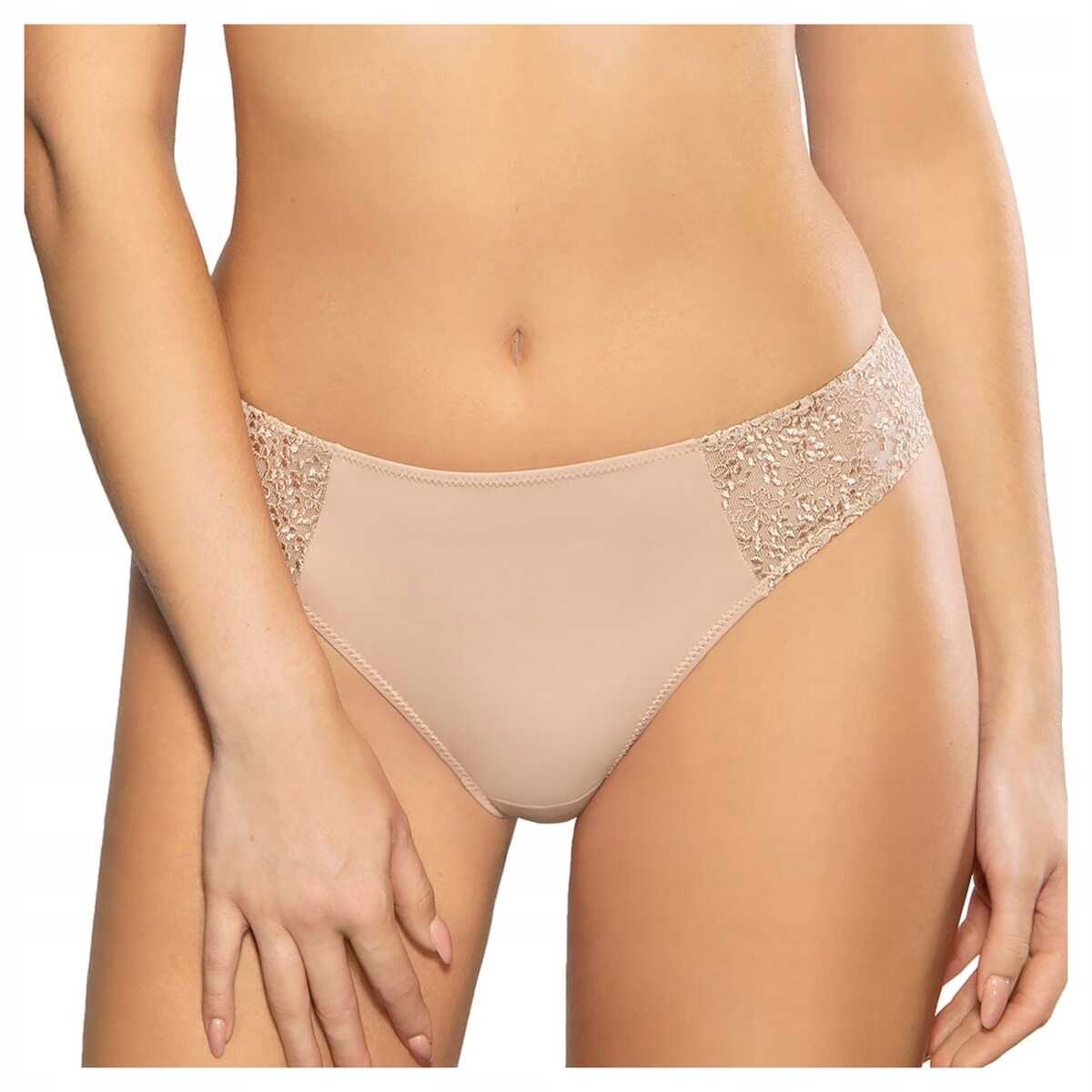 Corin Kalhotky dámské elegantní kalhotky s výšivkou Gisele 41725 béžové XL
