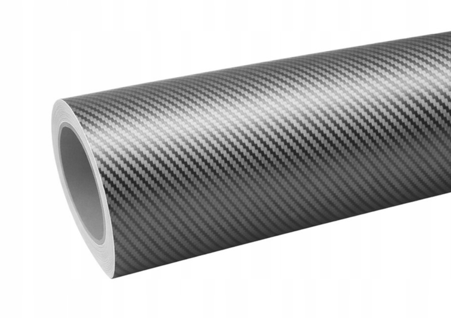Folia Okleina Carbon 3D Szara 50cm x152cm Grafit Karbon Samochodowa Okleina