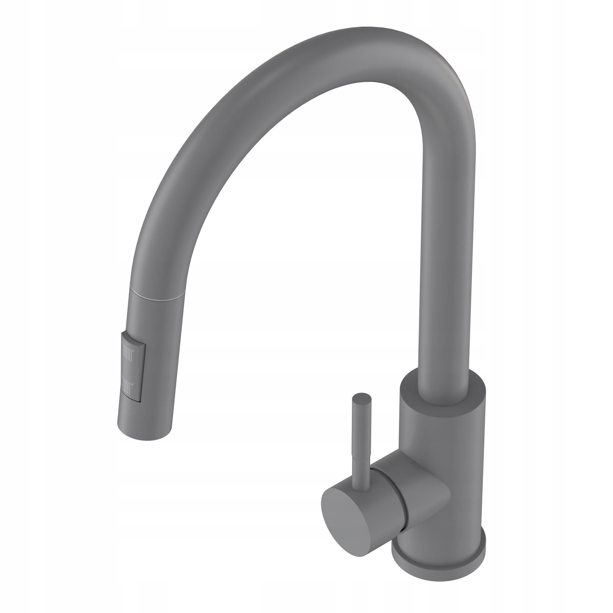 Kuchynská Batéria Šedá Loseto Výsuvná Výtoková Nádoba, Hladký Kuchynský Kohútik