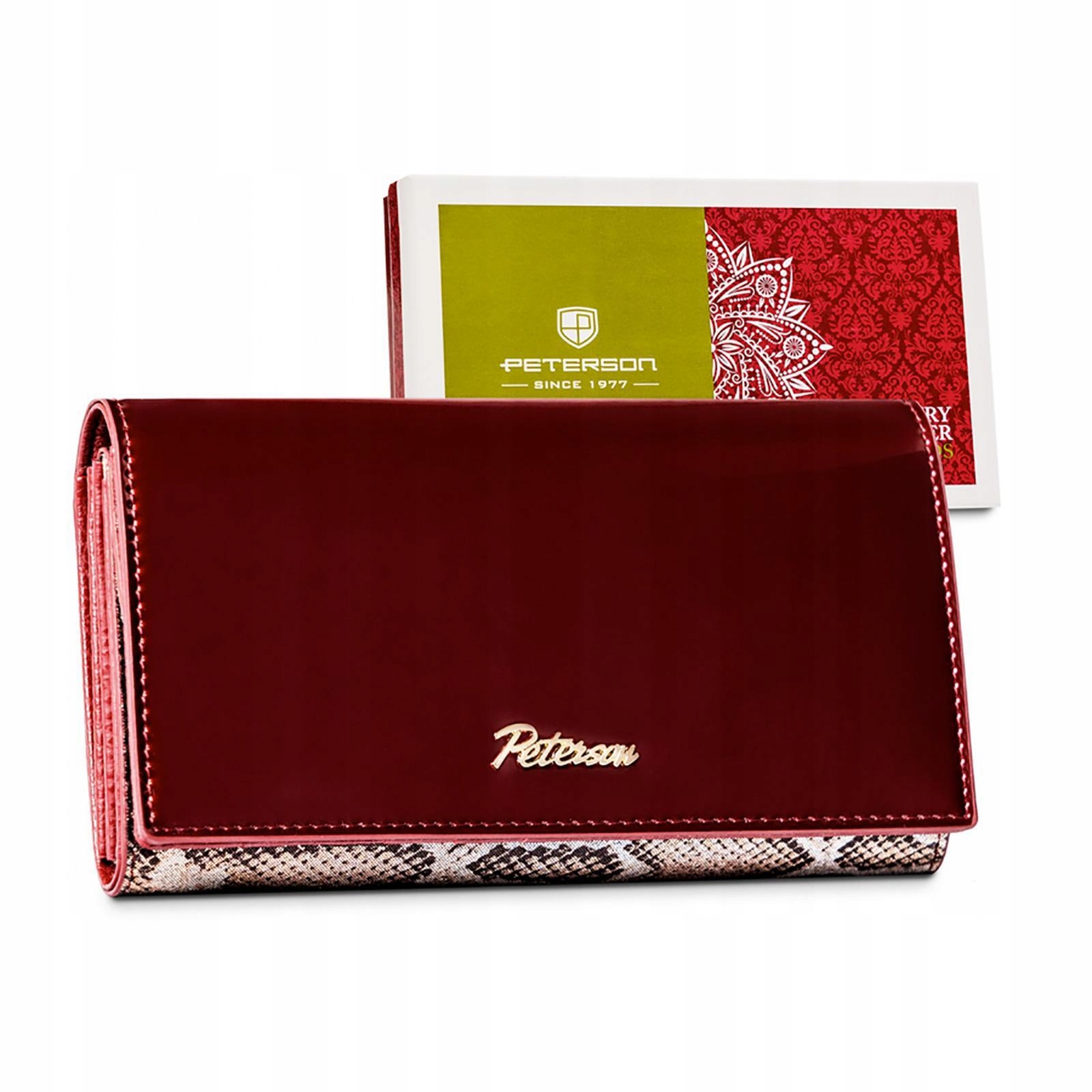 Dámská Peněženka Značky Peterson Z Přírodní Kůže Se Zapínáním Na Patent