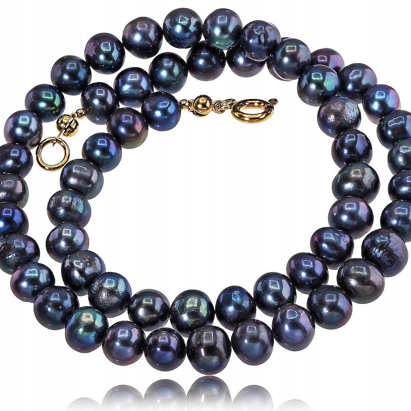 Pravé perly Páv Náhrdelník Certifikát Zlaté Stříbro