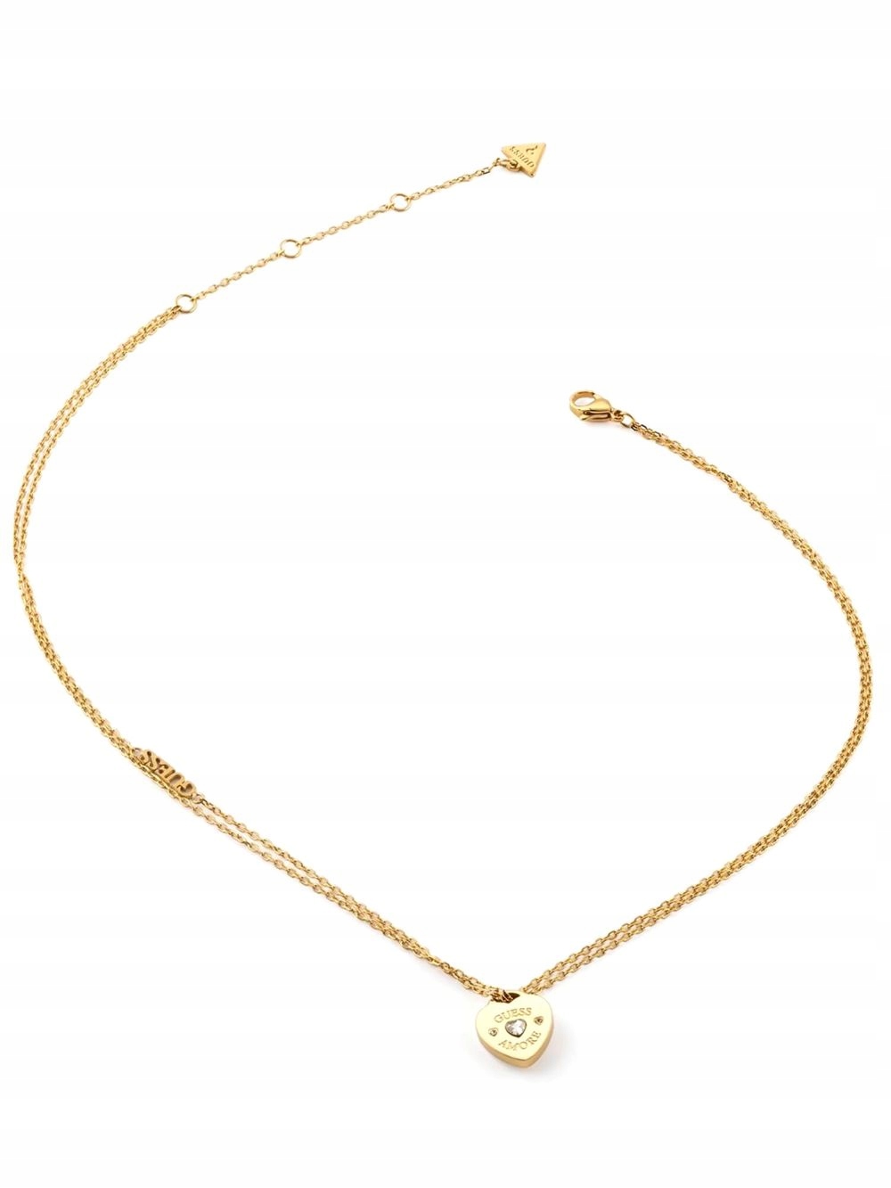 Guess Amore zlatý náhrdelník s přívěskem srdce JUBN05056JW-YG