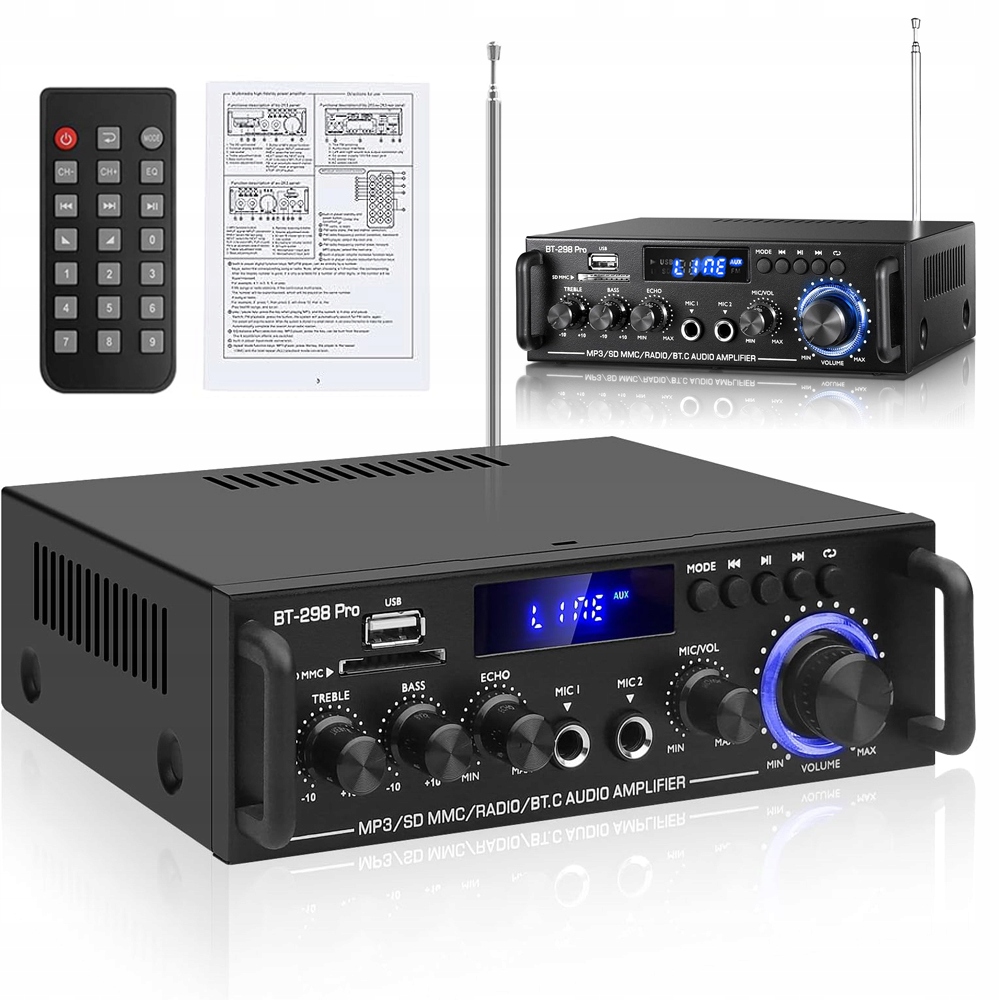 Digitální Zesilovač Zvuku Stereo Bluetooth Receiver BT-298Pro