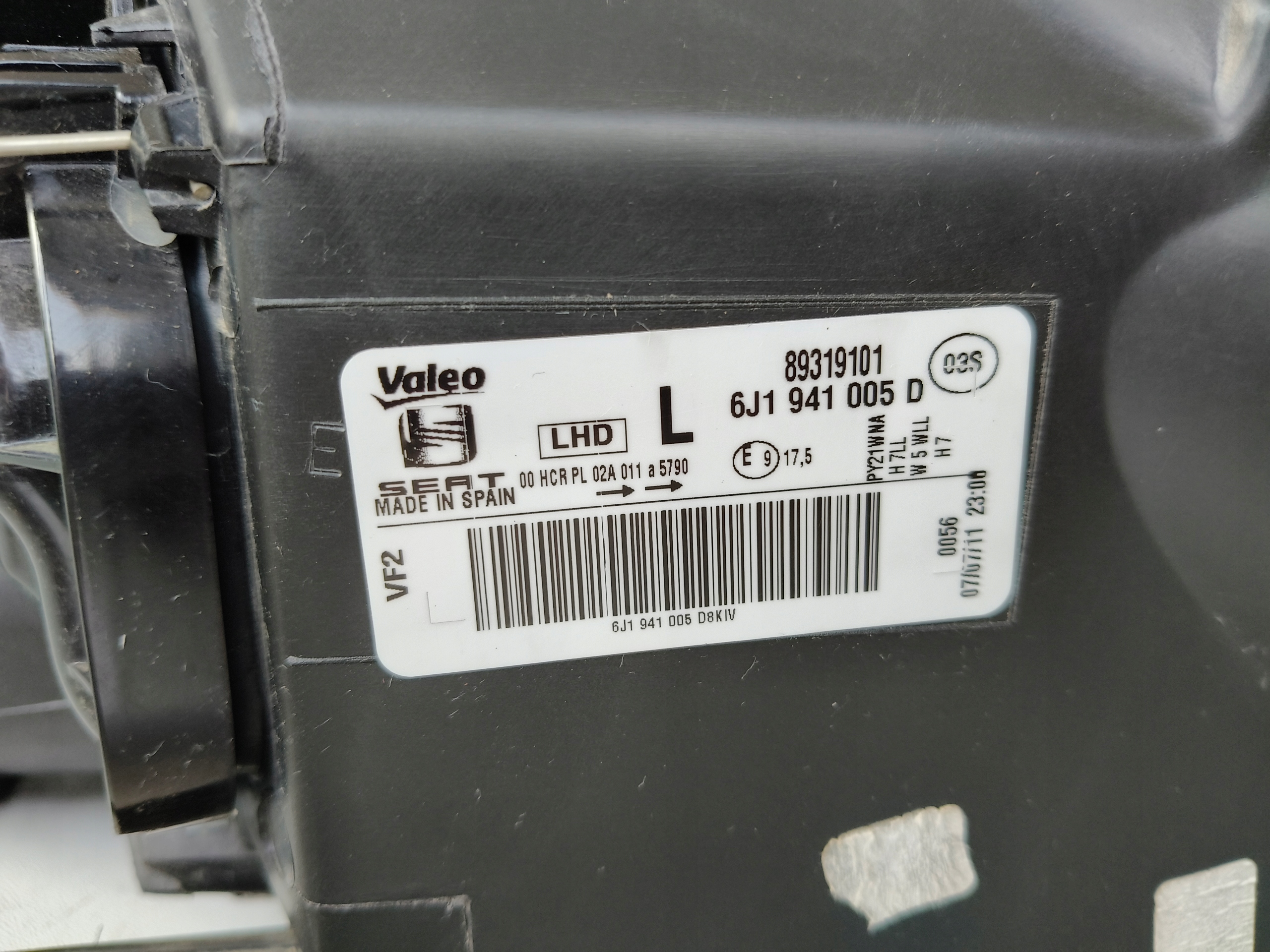 light left REFLEKTOR SEAT IBIZA 6J 6J0 08-12