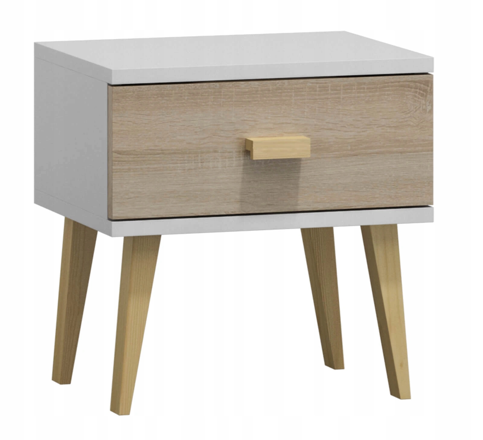 Nočný stolík Savona biely/dub Sonoma