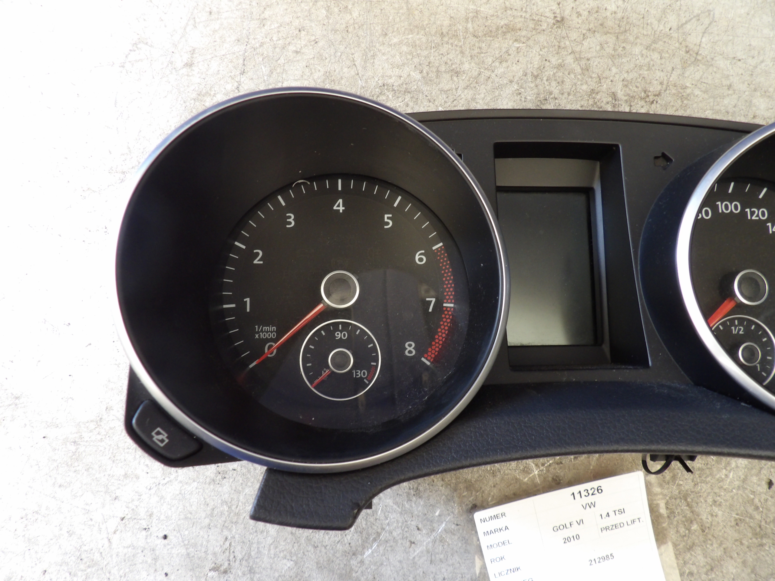 VW Golf VI 1,4 TSI liczniki dials