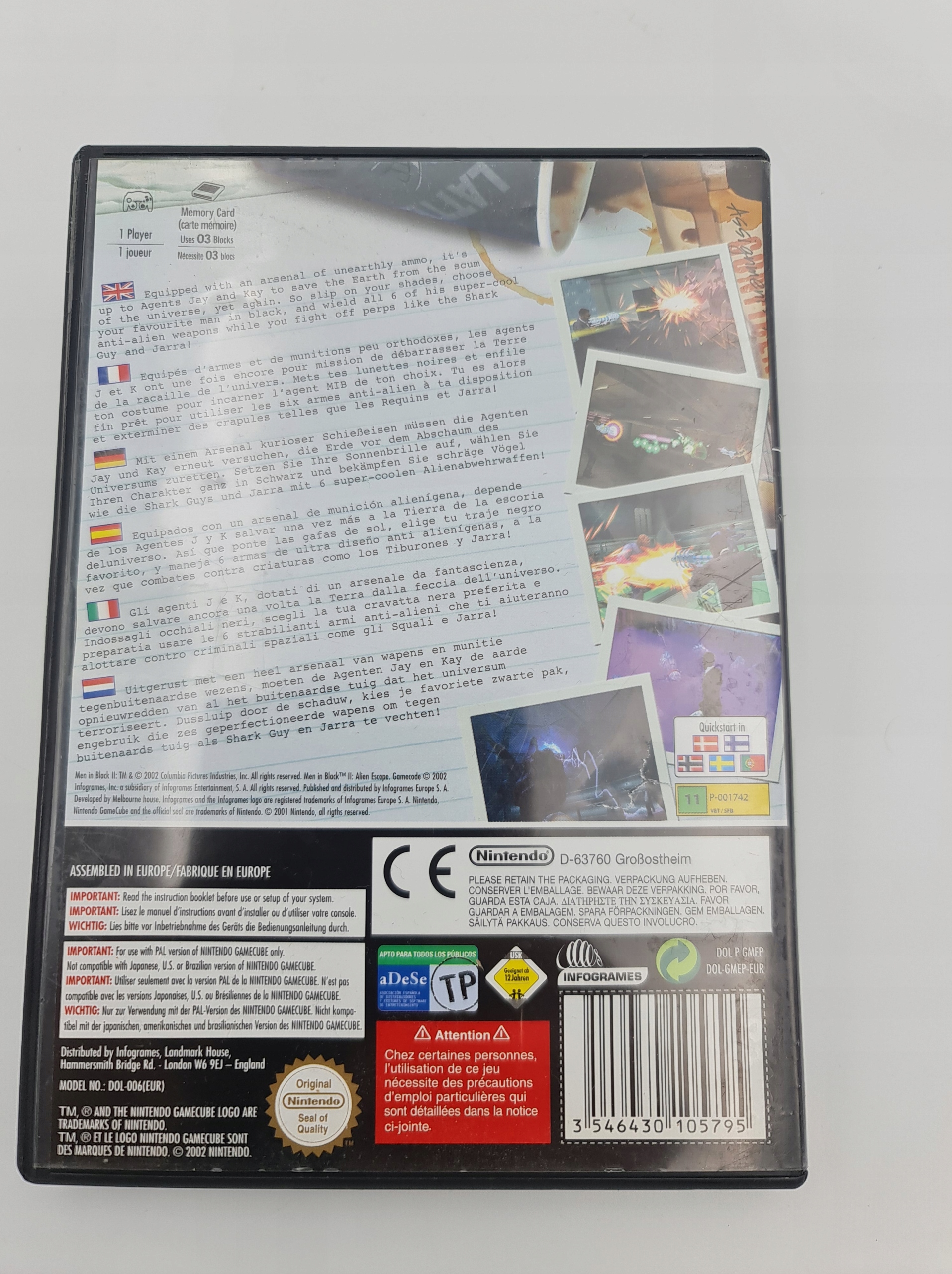 NINTENDO GAMECUBE MEN IN BLACK II ALIEN ESCAPE Tematyka gry akcji