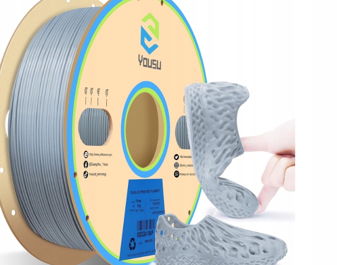 Elastyczny filament Tpu do drukarki 3D Yousu, twardość 95A w skali Shore'a