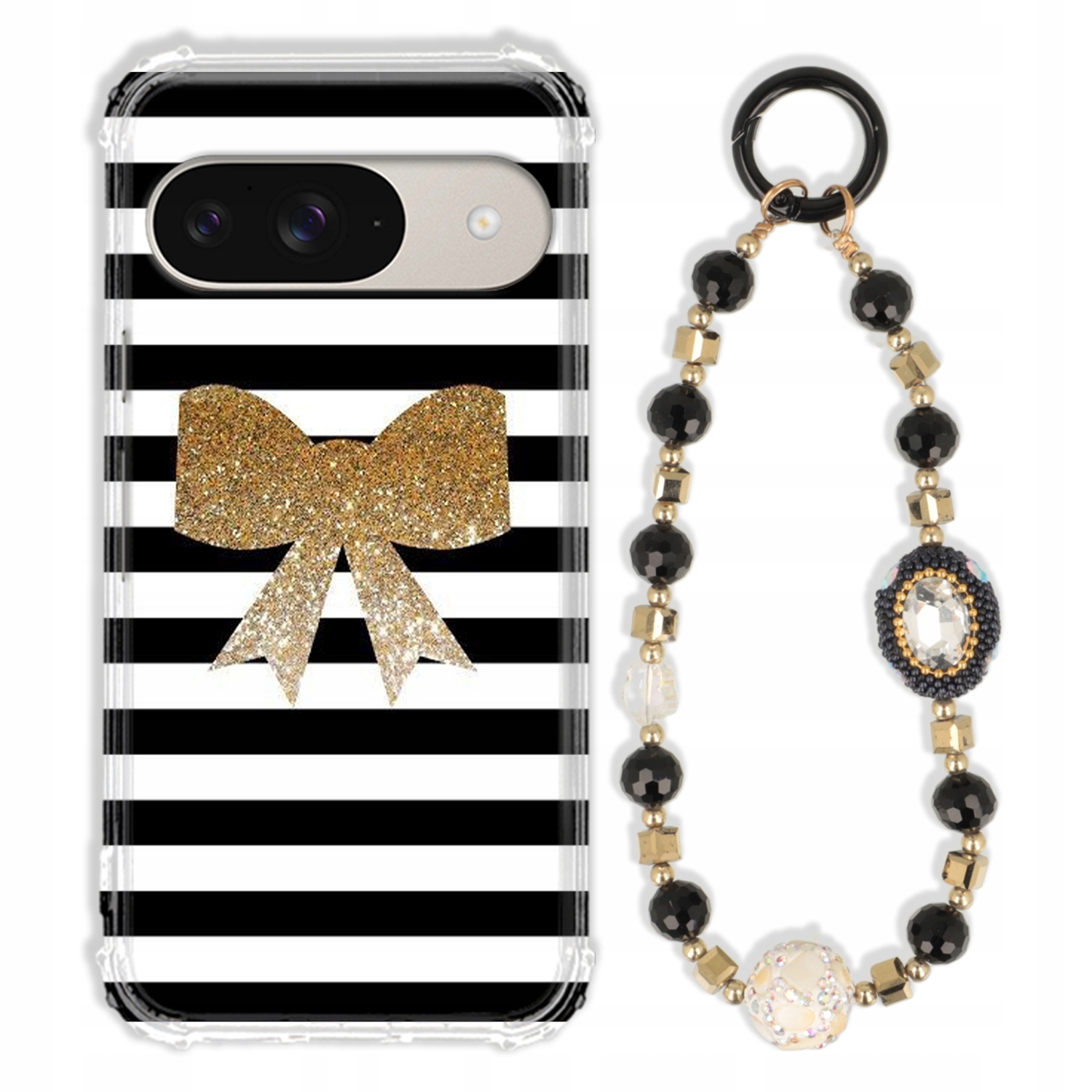 Puzdro Na Google Pixel 9 Antishock Zirkóny Čierno Zlaté Odolné| Silné