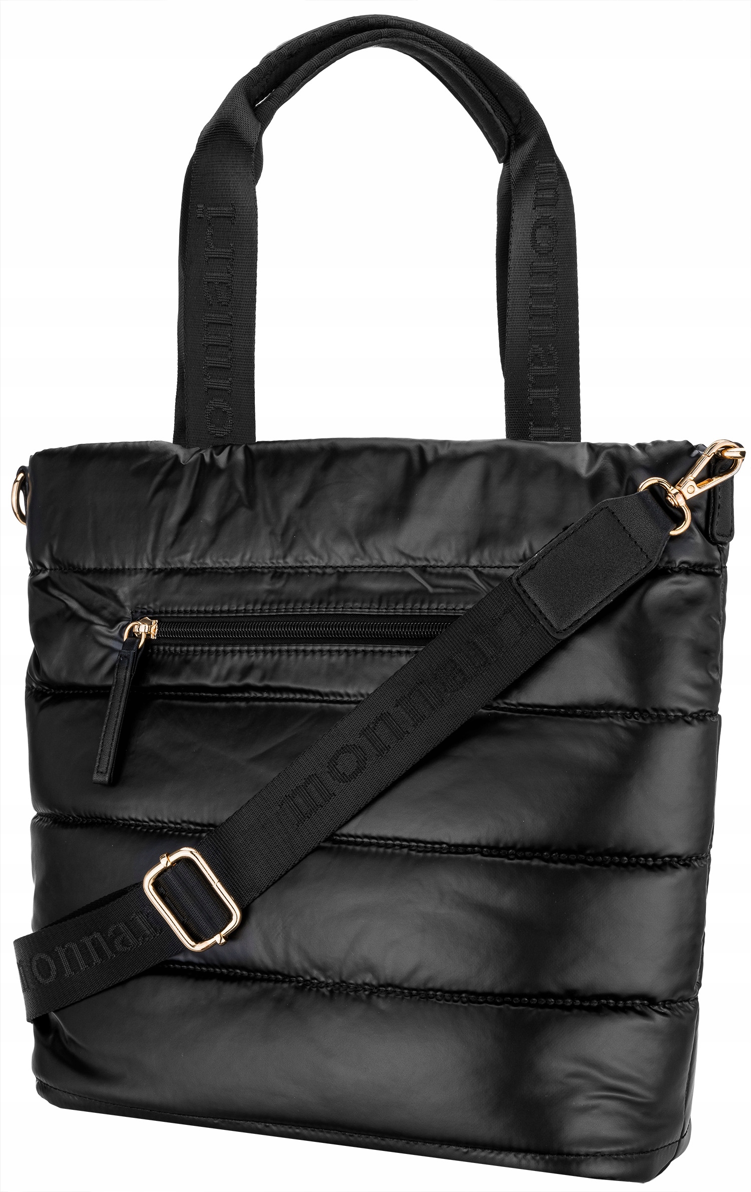 TOREBKA Damska MONNARI Czarna SHOPPER BAG PIKOWANA NA RAMIĘ PASEK Kolekcja MONNARI 2024