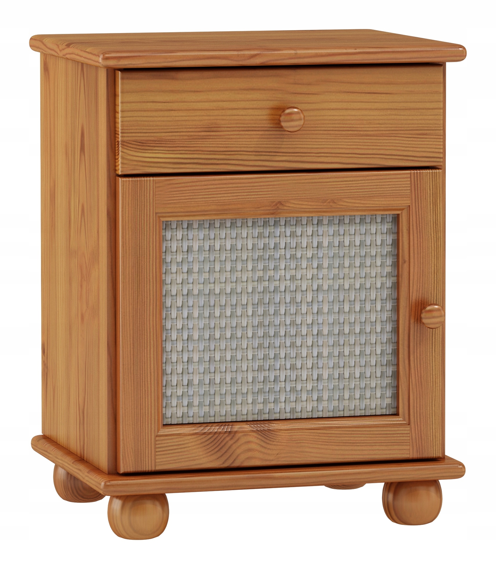 Nakastlik Noční Stolek dřevěná Rattan Olše