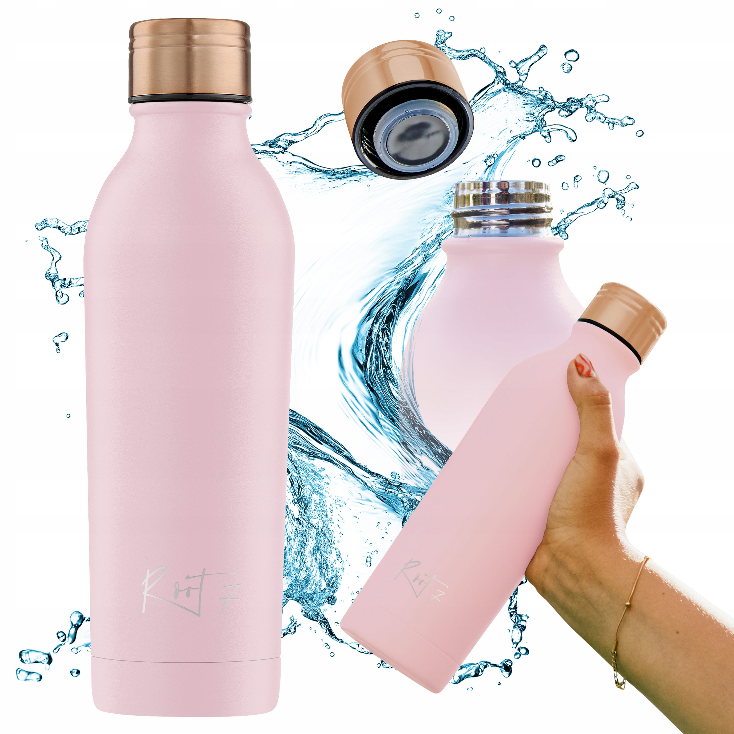 Termoska na kávu Růžová 500 ml Root7