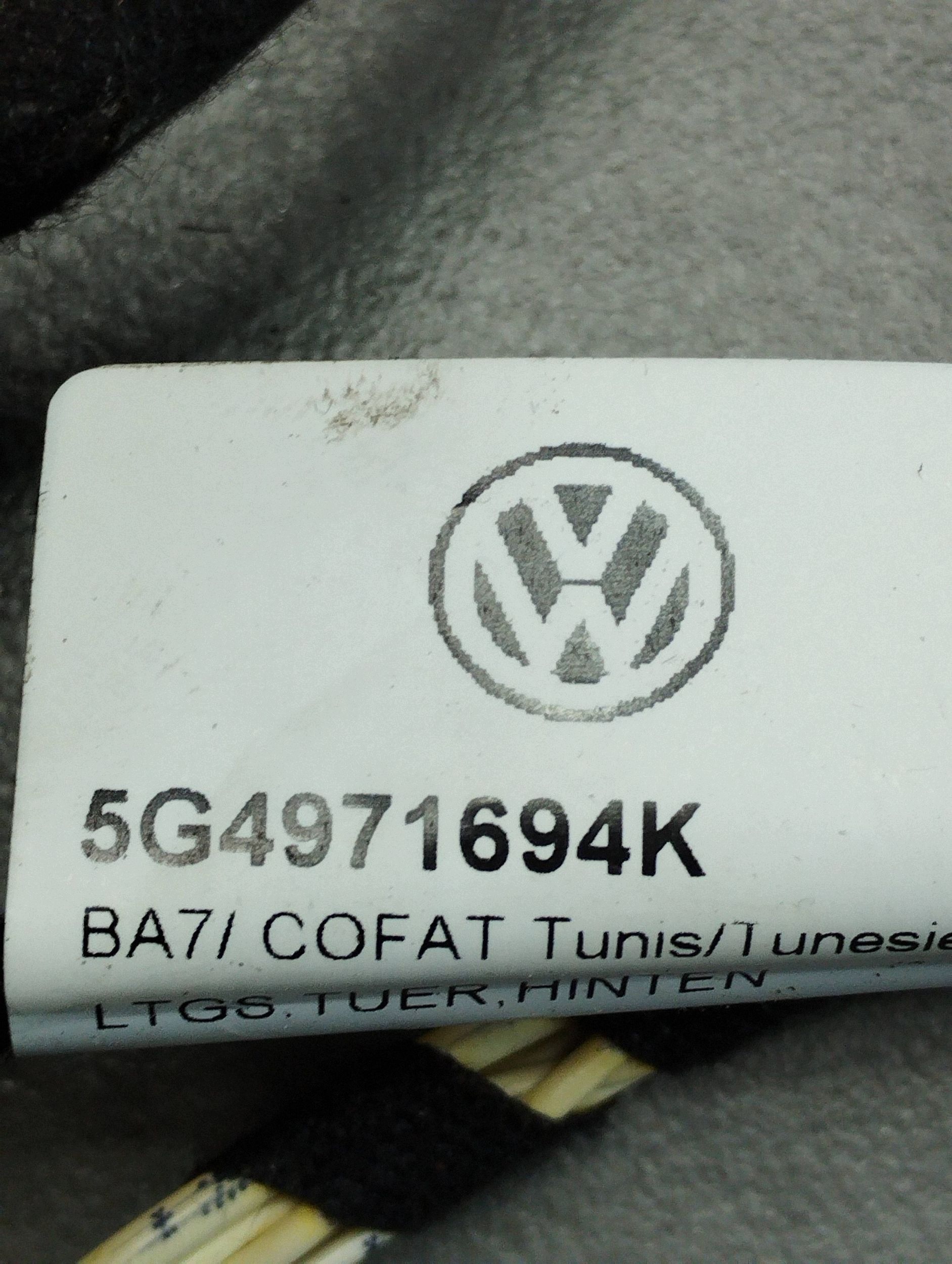 Volkswagen Golf VII bundle door right rear part 5G4971694K