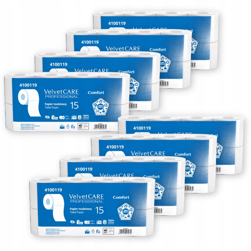 

Papier Toaletowy Biały VelvetCARE 64szt Miękki