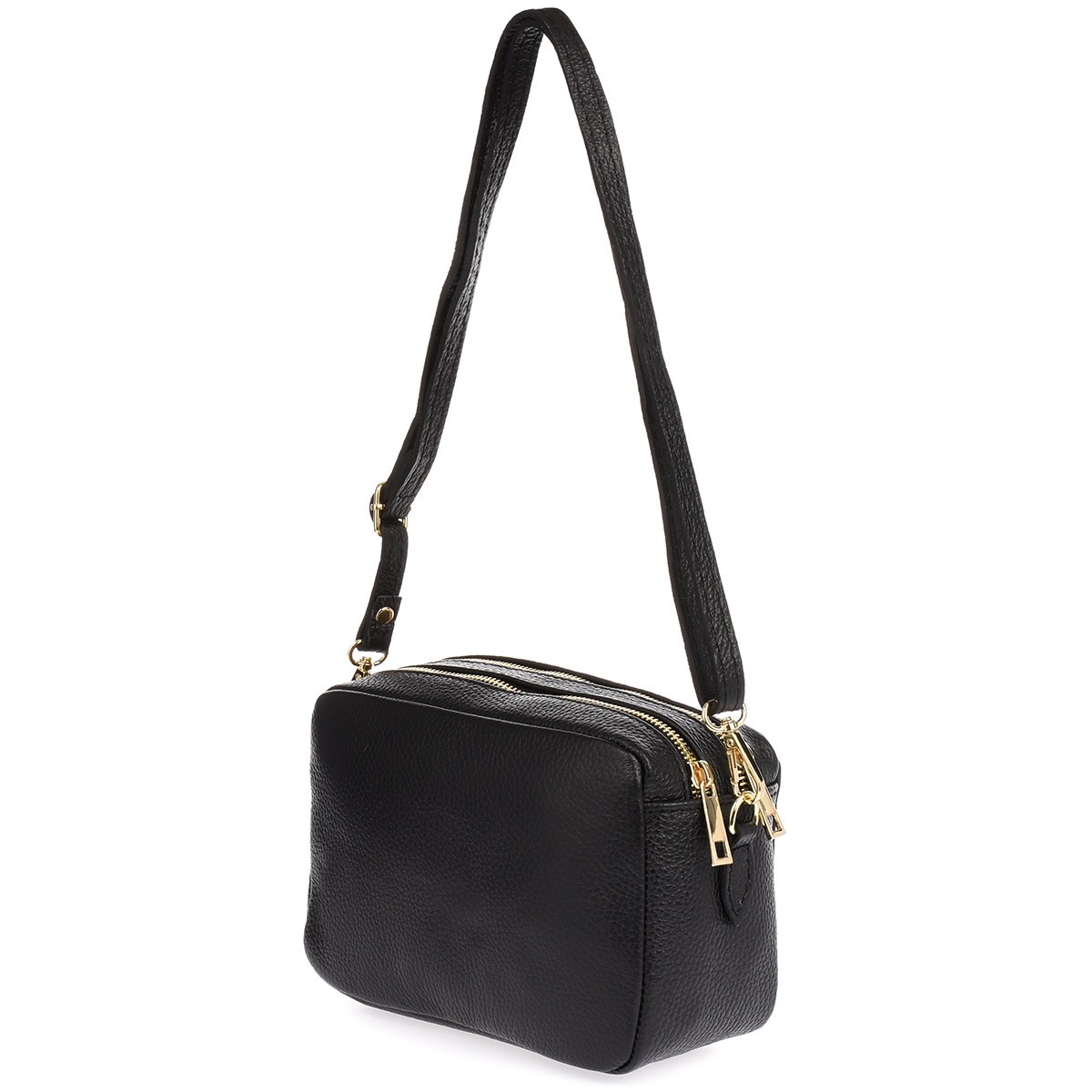 Kožená dámská kabelka přes rameno dvoukomorová