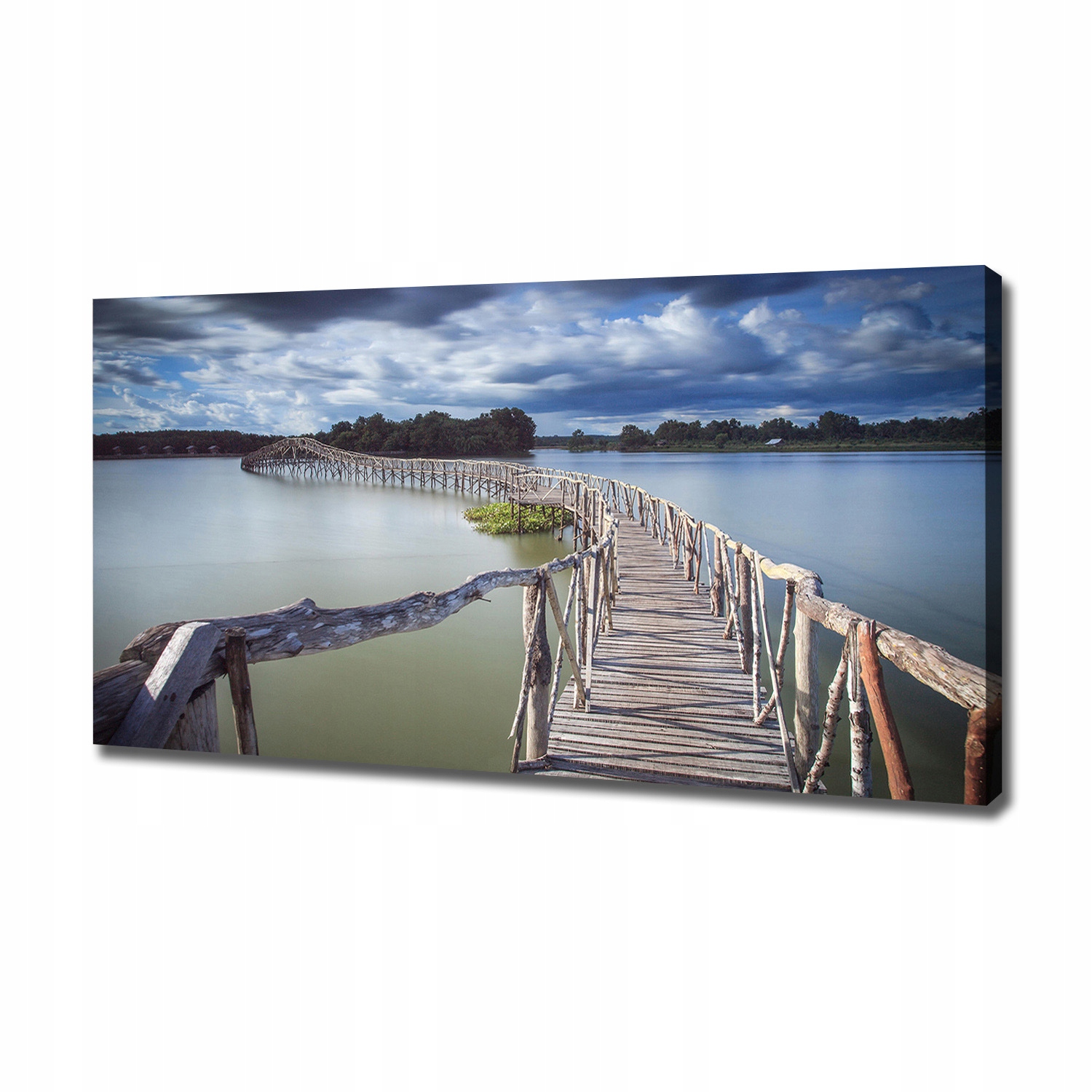 

Foto obraz na płótnie Drewniany most 120x60 cm