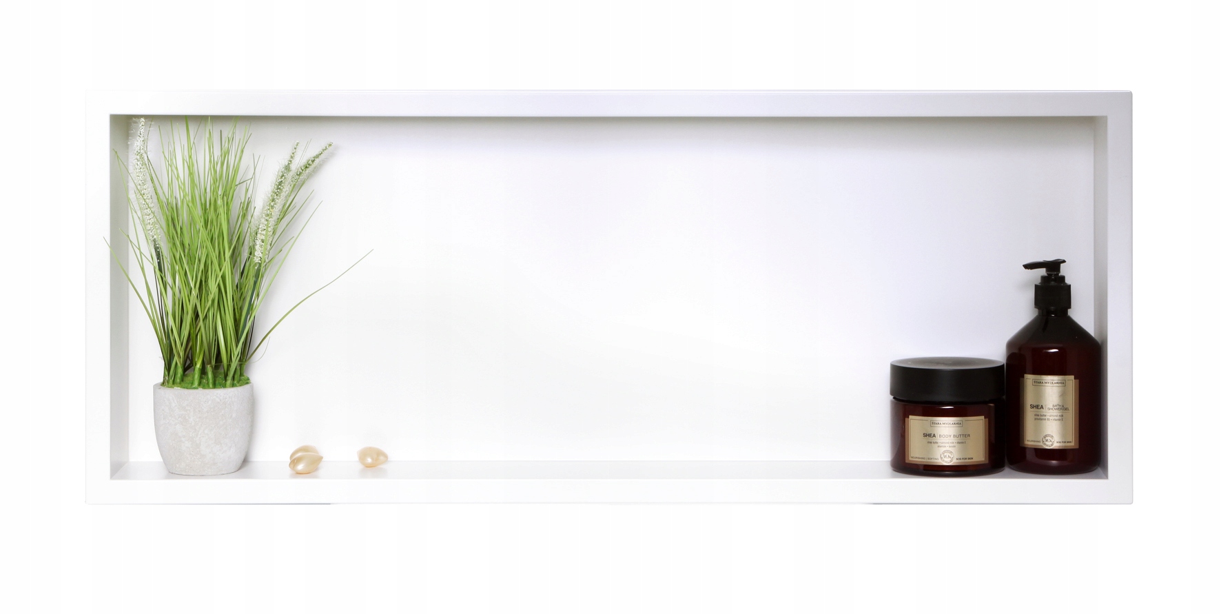 Wall-box One White Jednoduchá polica biela 90x30x7 cm